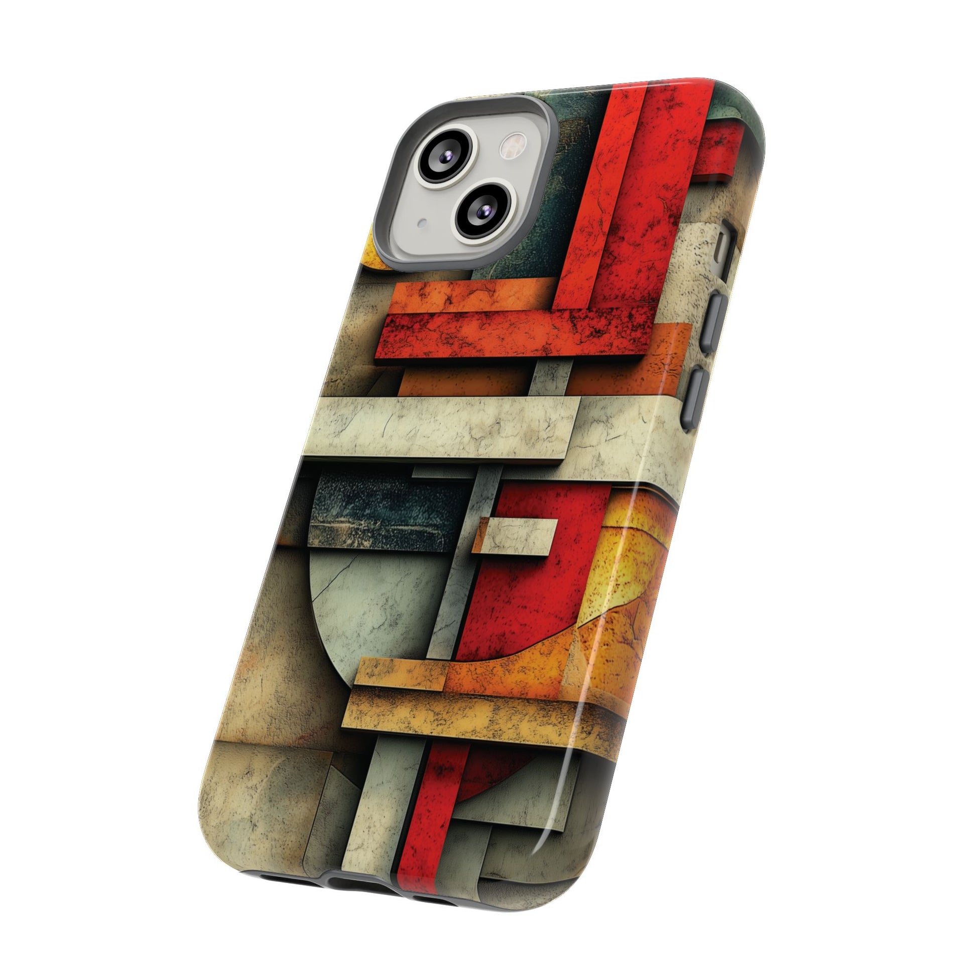 Red Prairie Style Frank Lloyd Wright Usonian Phone Case Geometric Stained Glass Art Deco Marble Gold 13 14 15 16 iPhone Pro Max Galaxy Pixel