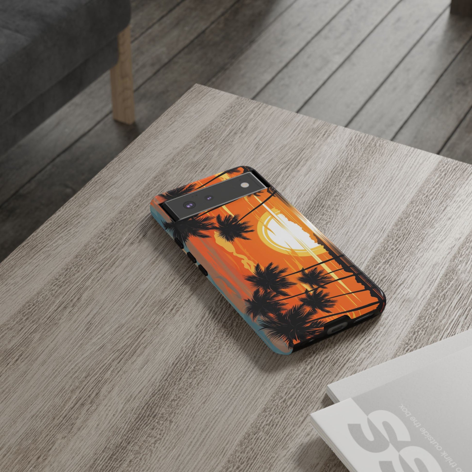 Sunset Palm Trees Tough Phone Cases for iPhone and Android