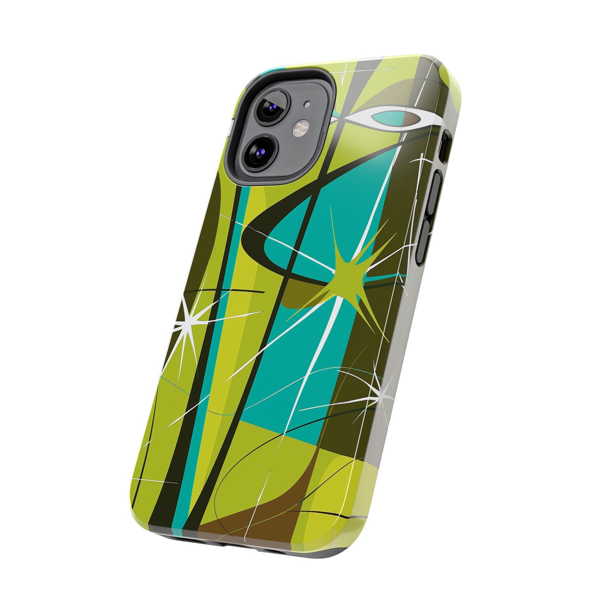 Mid Century Modern Star Design Phone Case, Earth Tone Colors, Retro Style Smartphone Cover, Vintage Phone Case, iPhone 14 Case, Apple iPhone