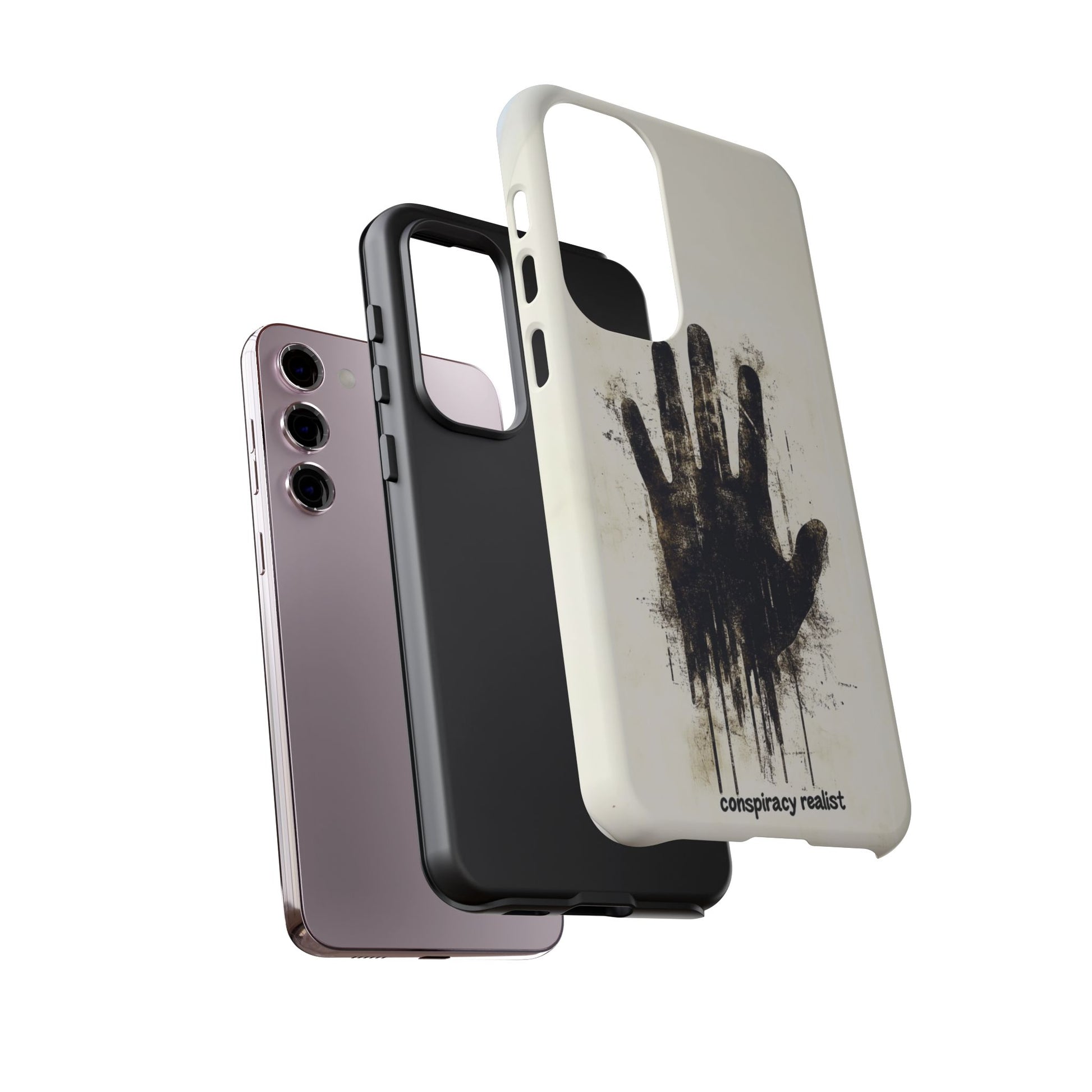 Conspiracy Realist Paranormal Mystery Design X-Files Inspired Ghostly Hand Conspiracy Theory Creepy iPhone 13 14 15 16 Pro Max Galaxy Pixel