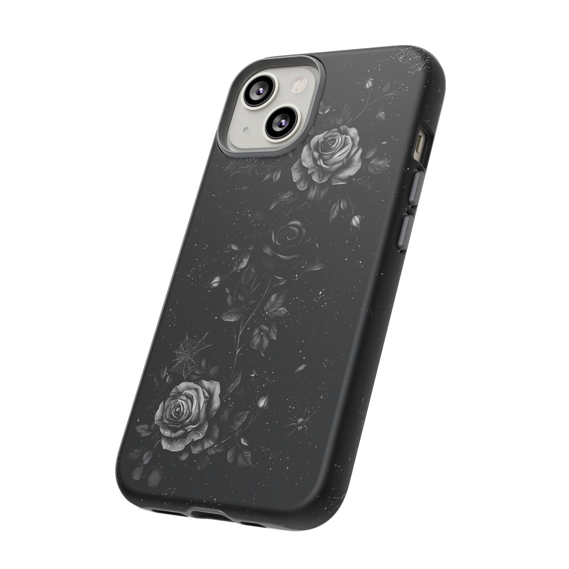 Gothic Floral Phone Case Dark Academia Black Roses Spider Webs Space Witchcraft Night Sky iPhone 13 14 15 16 Pro Max Galaxy Pixel