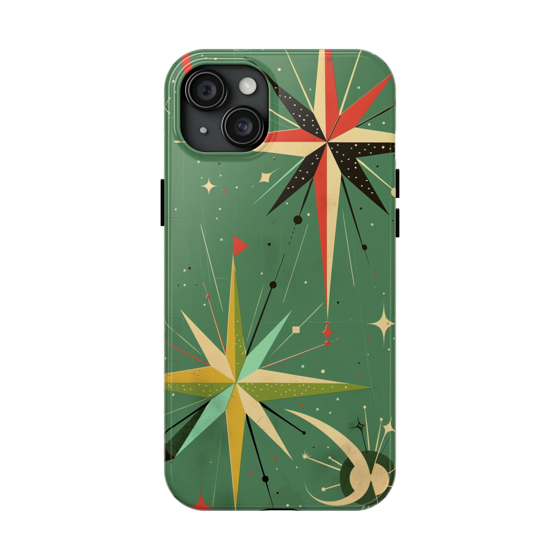 Mid Century Modern Star Design Phone Case, Earth Tone Colors, Retro Style Smartphone Cover, Vintage Phone Case, iPhone 14 Case, Apple iPhone