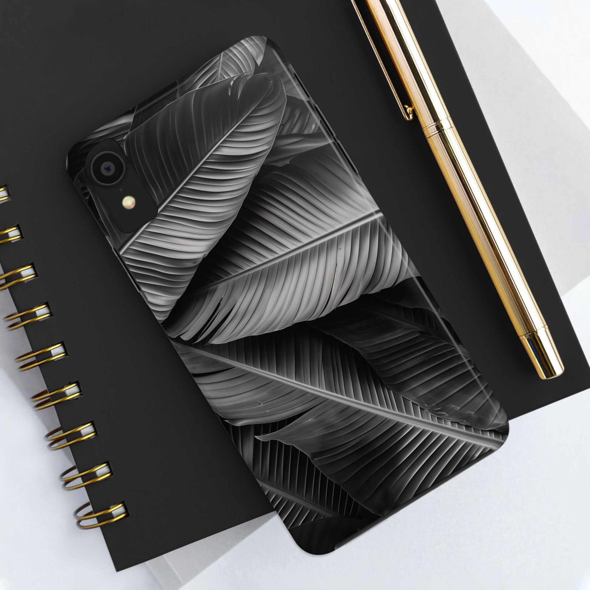 Custom Palm Leaf Phone Case, Palm Tree Phone Case, Tropical Leaf Design, Summer iPhone Cover, Black and White iPhone Case, iPhone 15 Pro Max