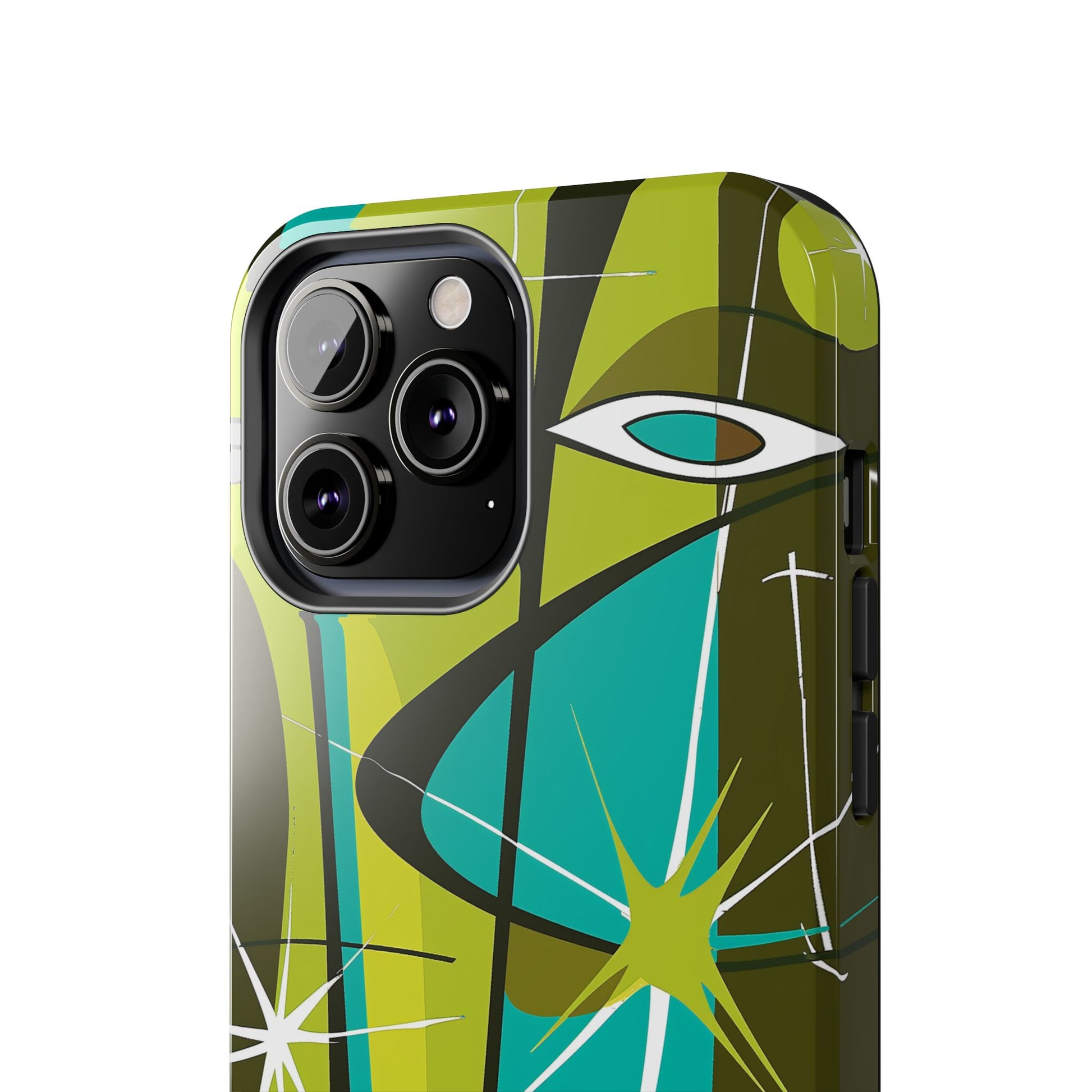Mid Century Modern Star Design Phone Case, Earth Tone Colors, Retro Style Smartphone Cover, Vintage Phone Case, iPhone 14 Case, Apple iPhone