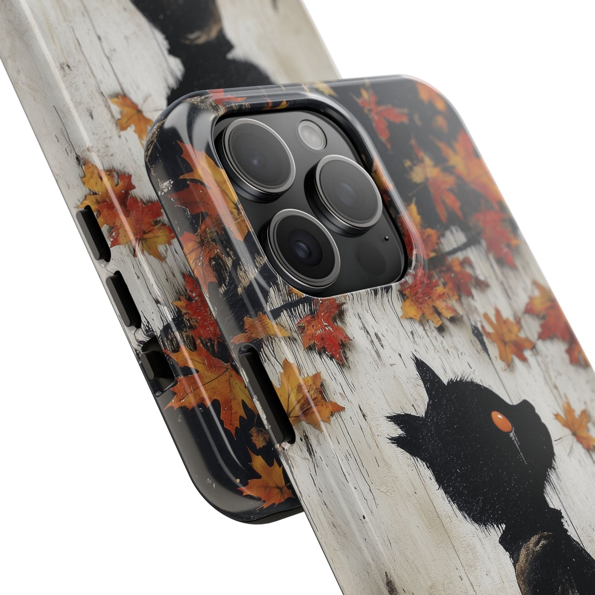 Fall Autumn Artistic Halloween Wolf Boy Gothic Dark Academia Street Art Urban Graffiti Phone Case Street iPhone 15 Pro Max Samsung Galaxy