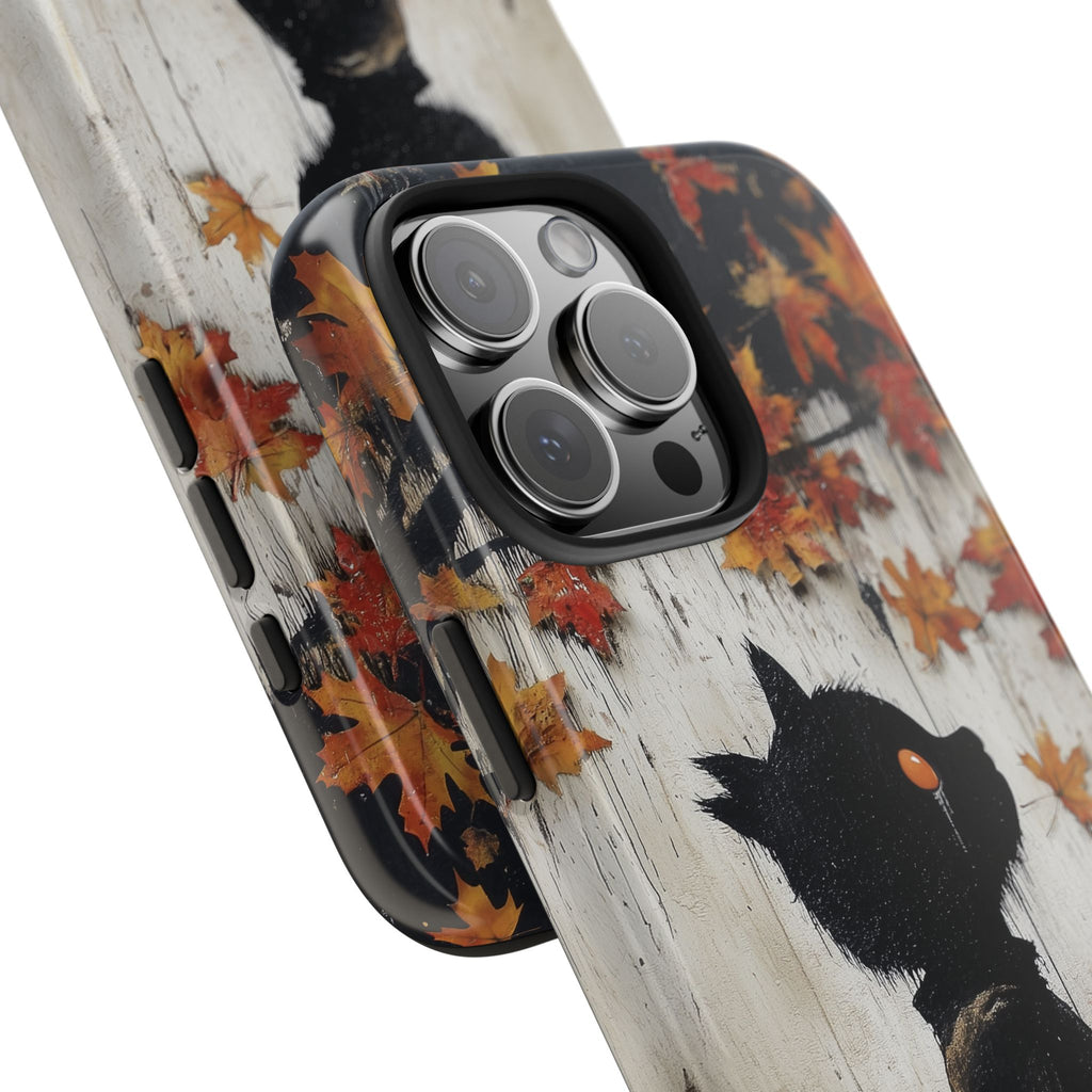Fall Autumn Artistic Halloween Wolf Boy Gothic Dark Academia Street Art Urban Graffiti Phone Case Street iPhone 15 Pro Max Samsung Galaxy