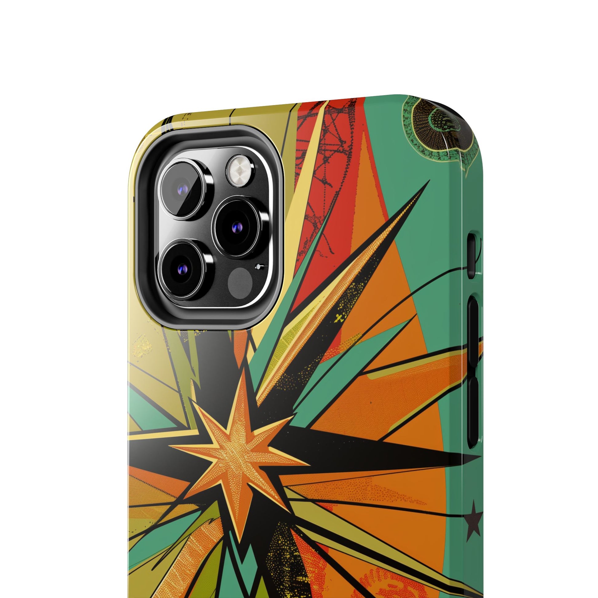 Mid Century Modern Star Design Phone Case, Earth Tone Colors, Retro Style Smartphone Cover, Vintage Phone Case, iPhone 14 Case, Apple iPhone