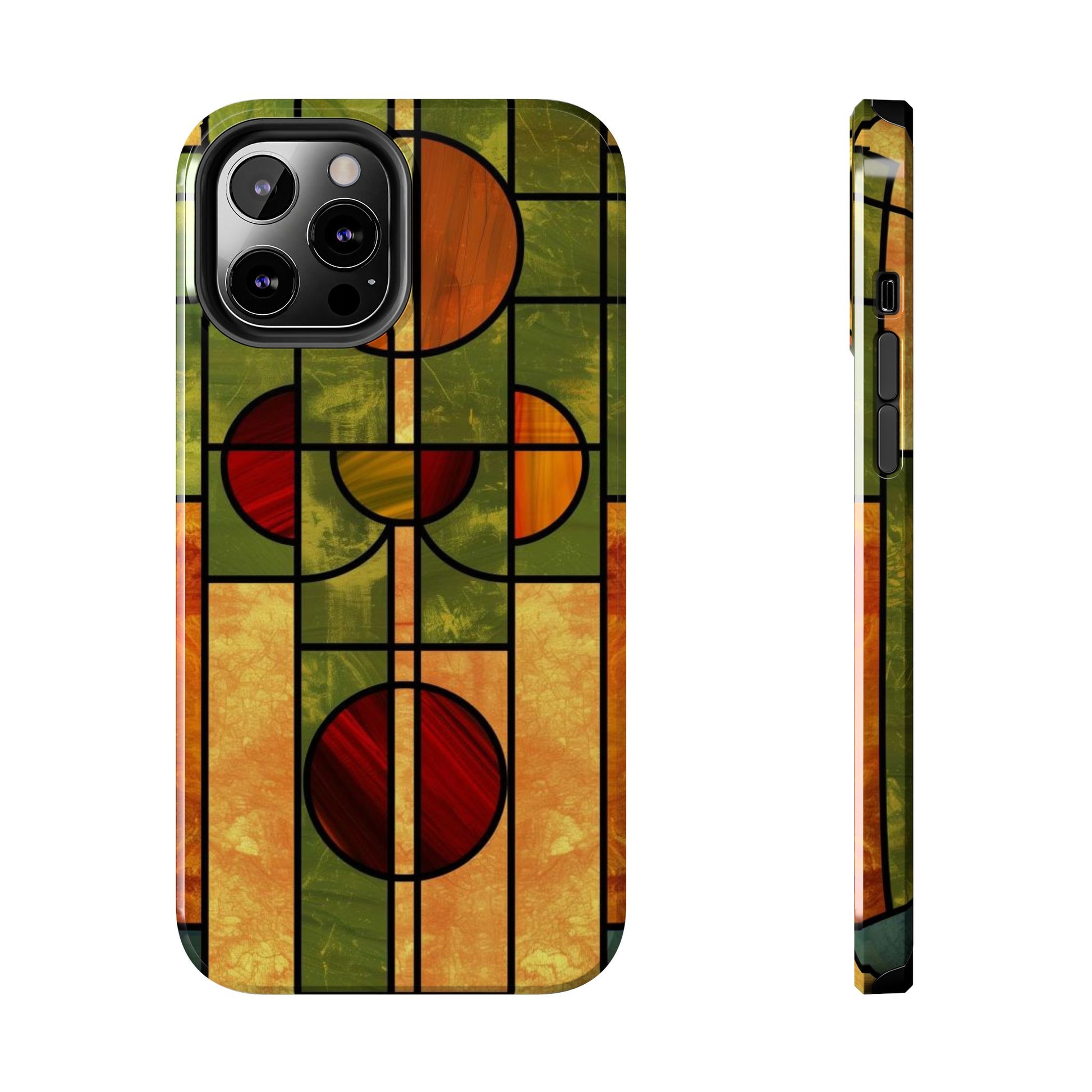 Frank Lloyd Wright Inspired Stained Glass Phone Case, Artistic iPhone Case, Architectural Design, Art Deco iphone Case, iphone 15 pro max