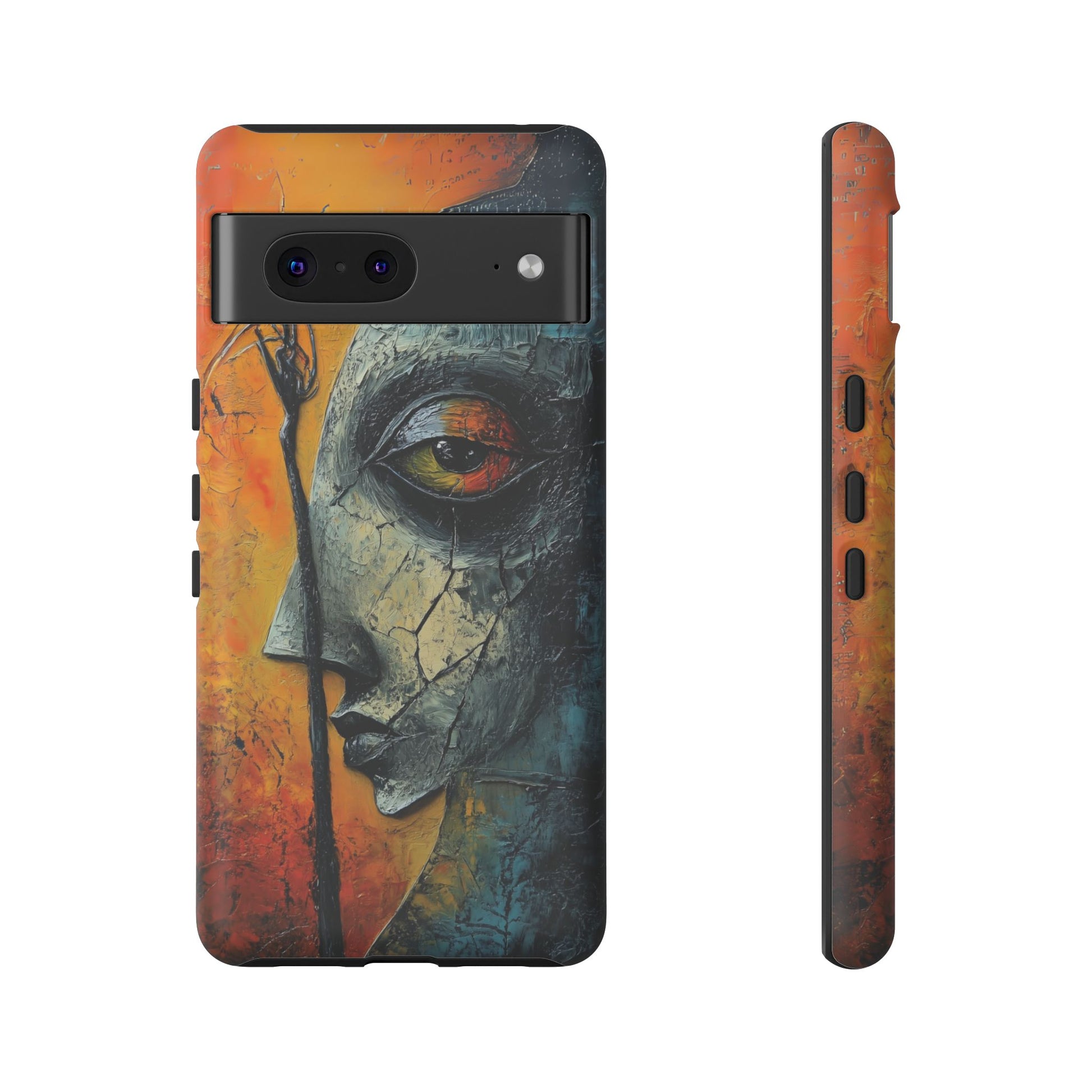 Surrealist Art Phone Case Salvador Dali Style Face Tough Case Unique Artistic 3D Textured Look Surrealism Gift Art iPhone 13 14 15 16