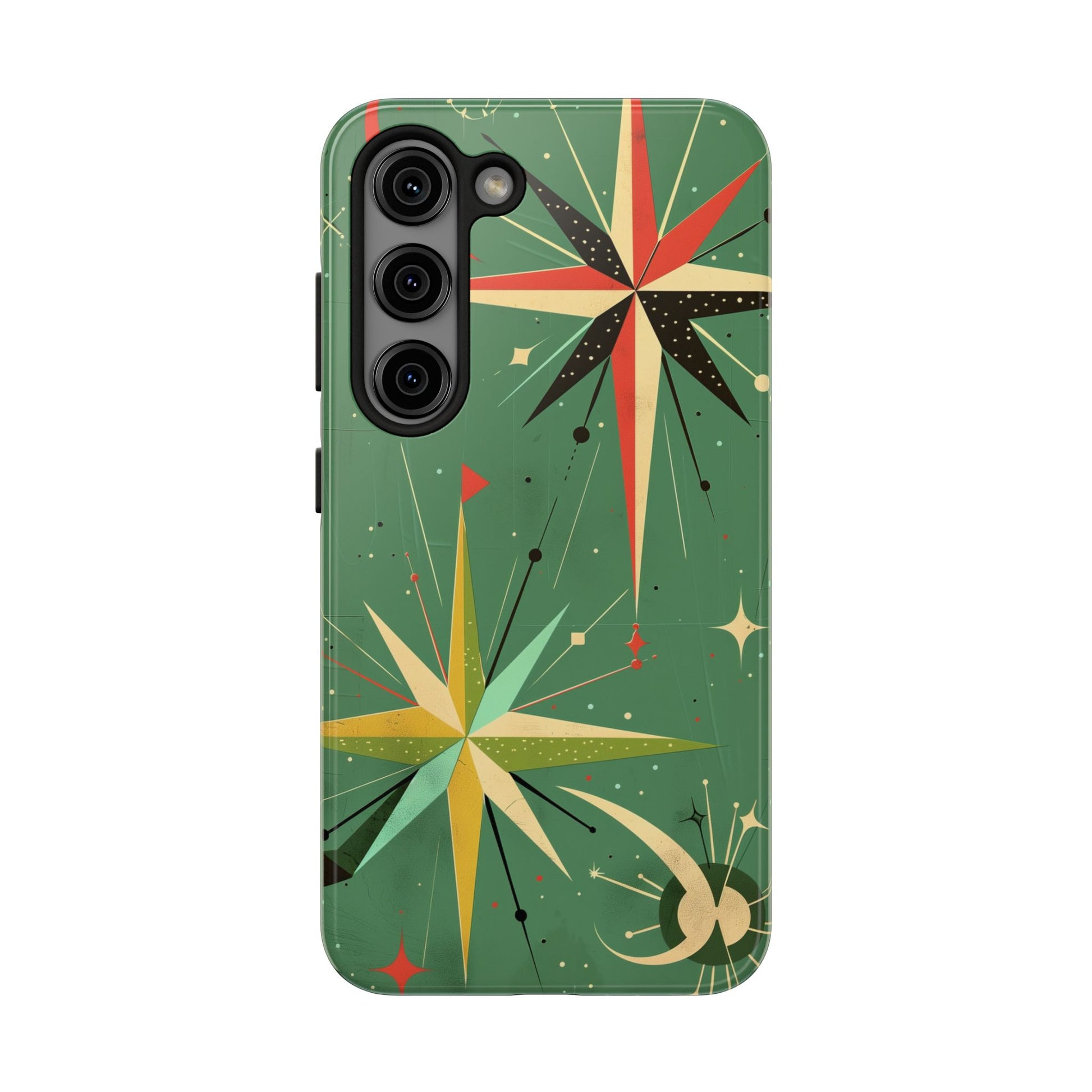 Mid Century Modern Star Design Phone Case, Earth Tone Colors, Retro Style Smartphone Cover, Vintage Phone Case, iPhone 14 Case, Apple iPhone
