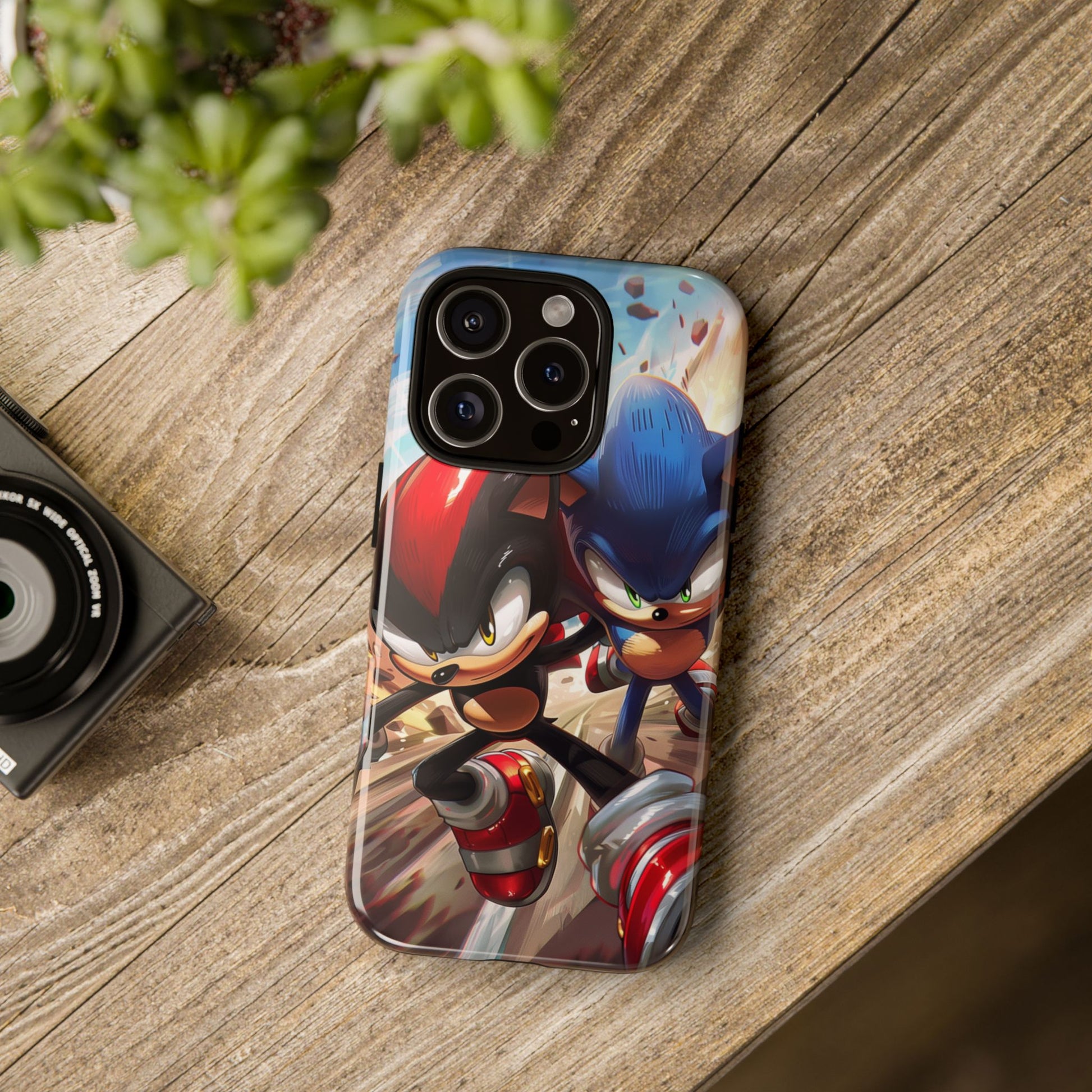Sonic and Shadow Phone Case, Sonic and Shadow, Tough Android Case, Fun Video Game Phone Case, Retro Game Case, SEGA Video Game Android Case