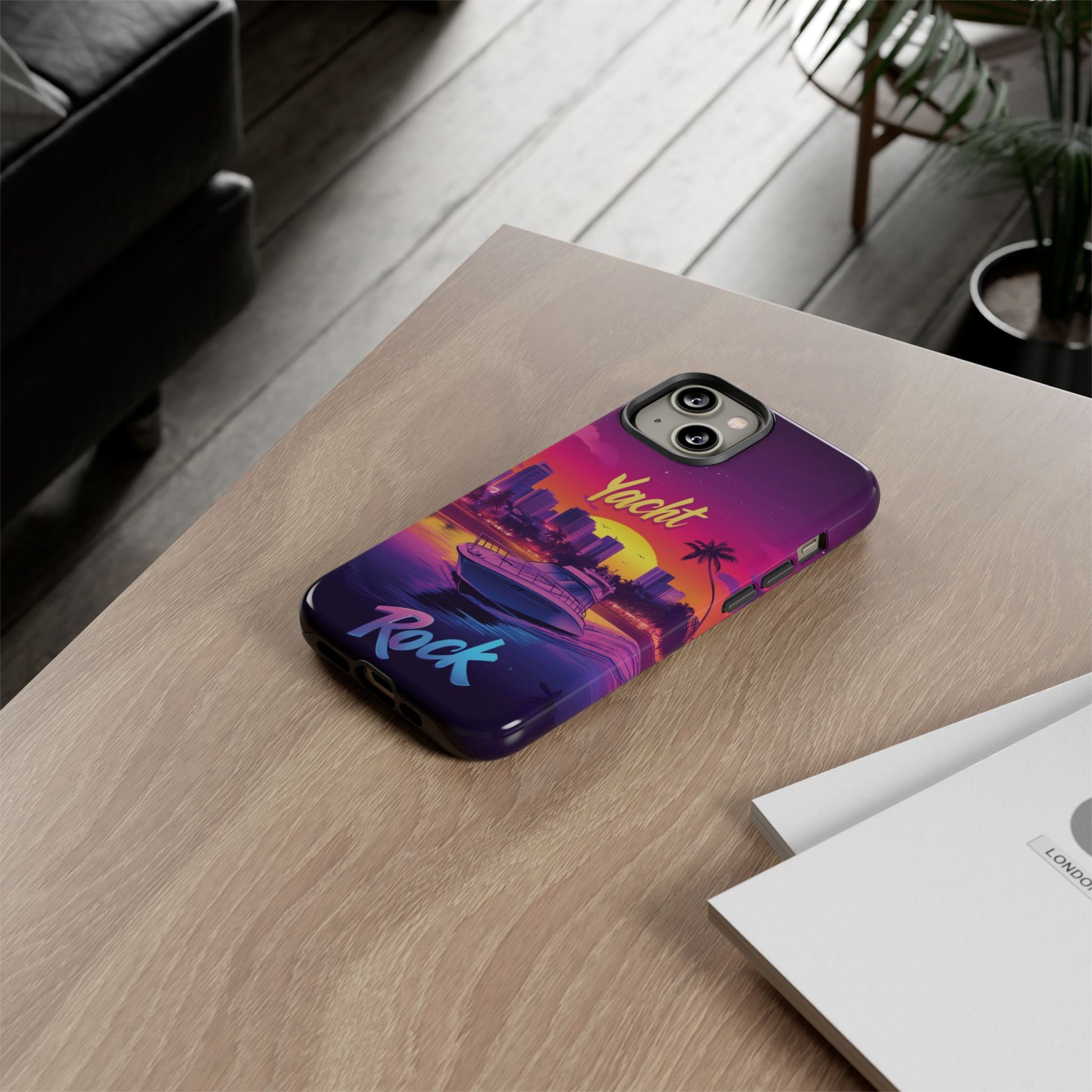 Yacht Rock Custom Phone Case iPhone 13 14 15 16 Pro Max Sunset Cruise Harbor Miami Vice Yacht Rock Gift Boating Captain South Beach Surfing