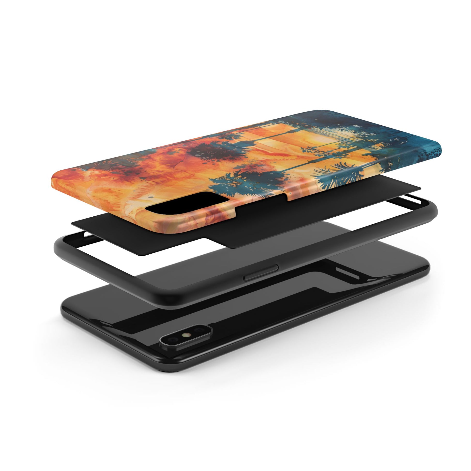 Los Angeles Sunset iPhone Case, Golden Hour Scenic View, Hollywood Hills Sunset Phone Case, Palm Trees Phone Case, iphone 15 pro max case
