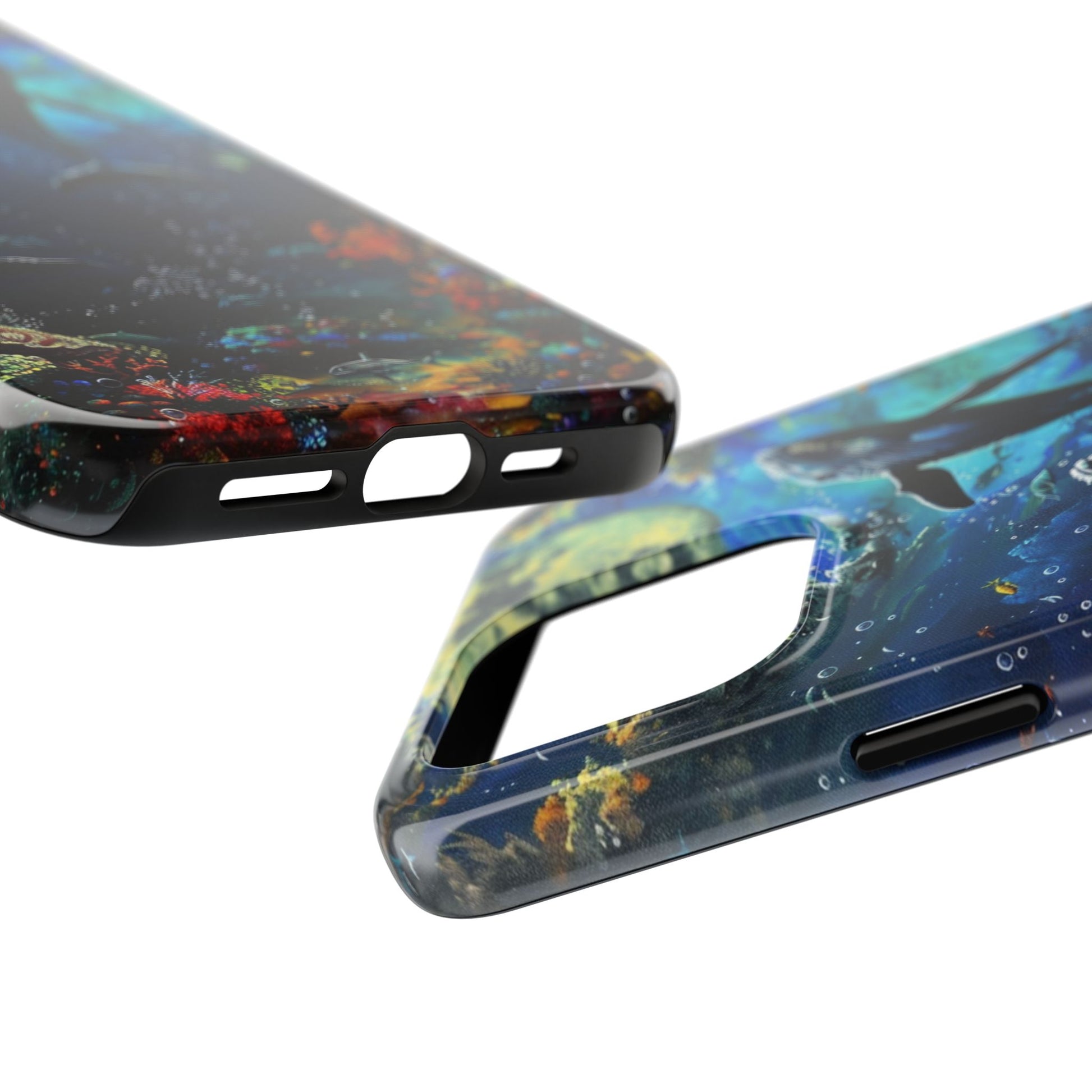 Moonlit Whales Underwater Phone Case - Durable and Stunning Protective Cover