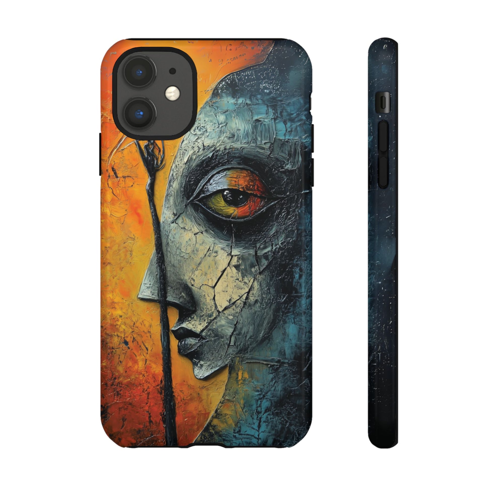 Surrealist Art Phone Case Salvador Dali Style Face Tough Case Unique Artistic 3D Textured Look Surrealism Gift Art iPhone 13 14 15 16