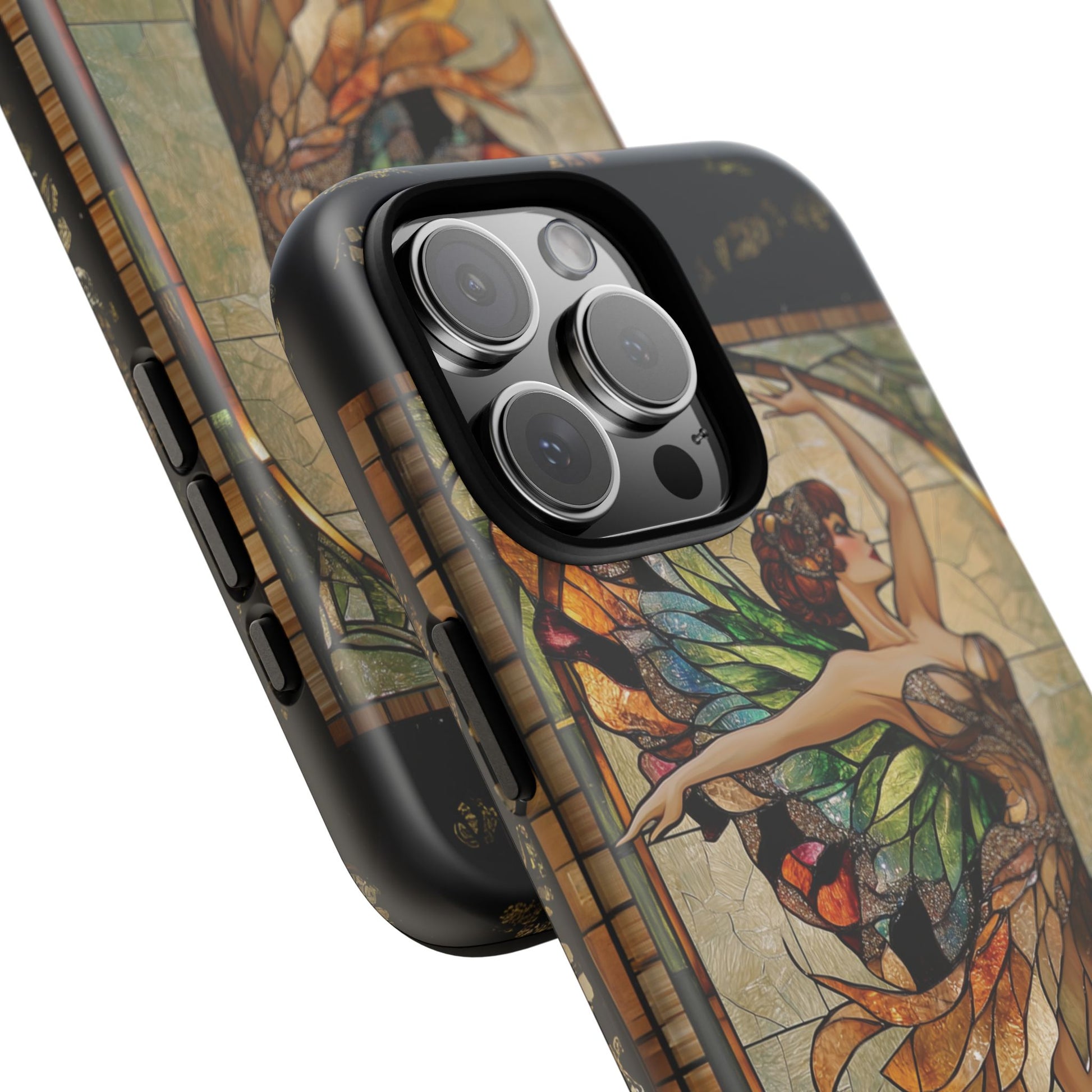Fairy Phone Case Art Deco Woman Phone Case 1920s Art Nouveau Design in Stained Glass Alphonse Mucha Style Gatsby Style Poster