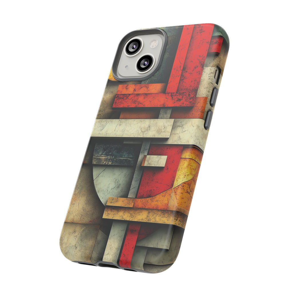 Red Prairie Style Frank Lloyd Wright Usonian Phone Case Geometric Stained Glass Art Deco Marble Gold 13 14 15 16 iPhone Pro Max Galaxy Pixel