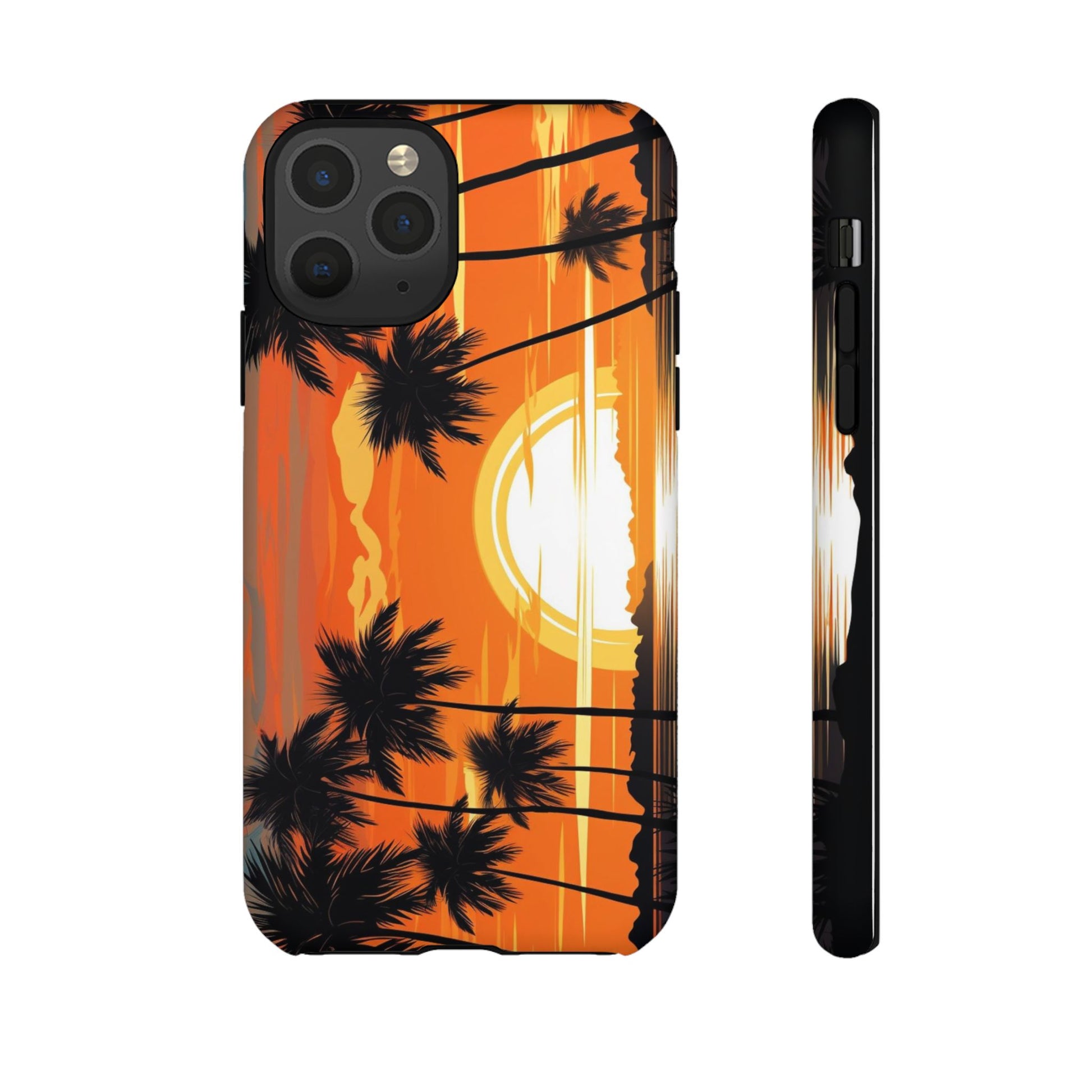 Sunset Palm Trees Tough Phone Cases for iPhone and Android