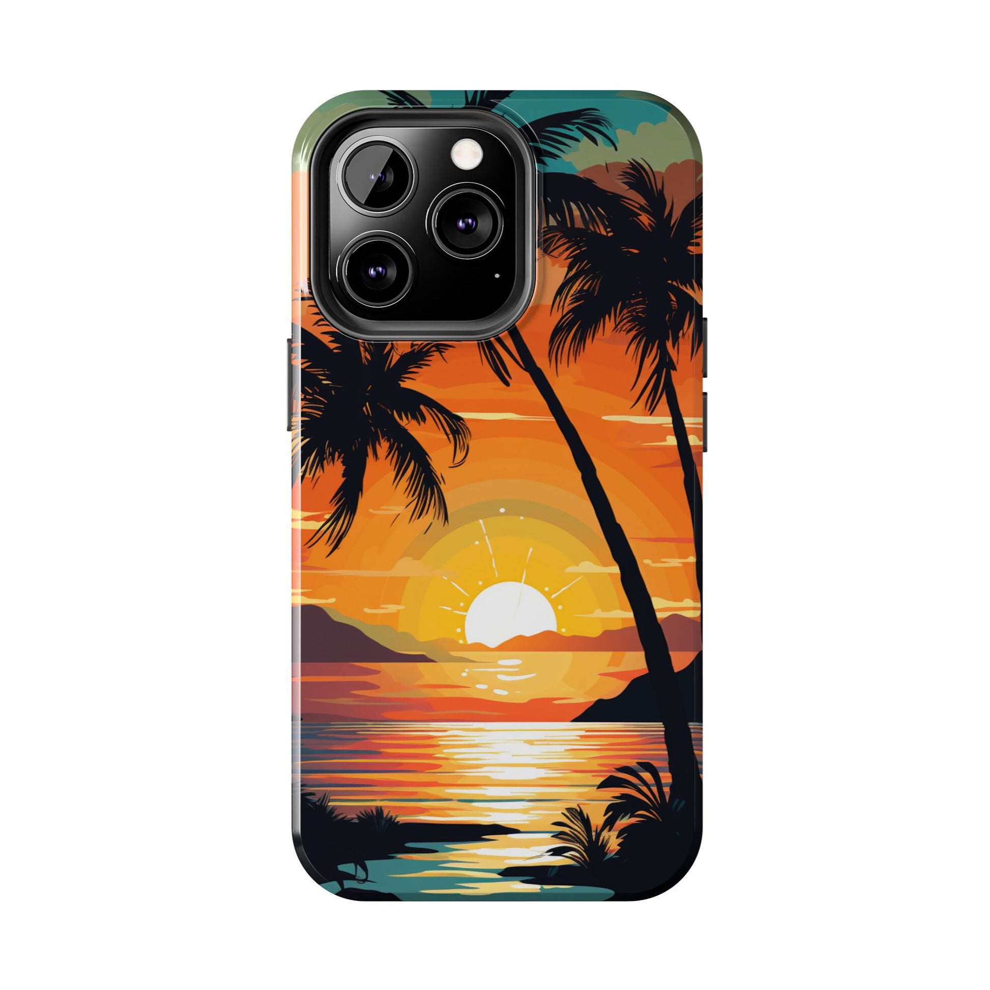 Palm Trees and Sunsets Tough iPhone Cases