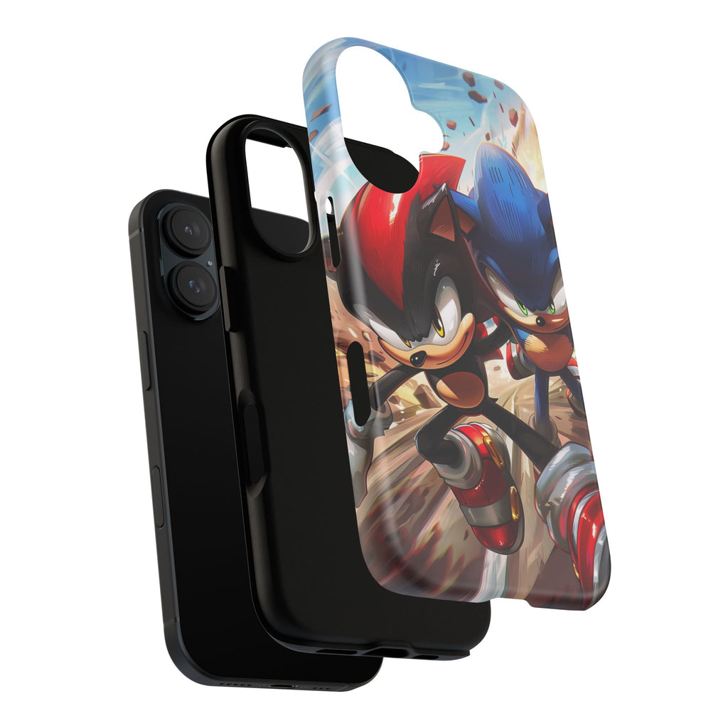 Sonic and Shadow Phone Case, Sonic and Shadow, Tough Android Case, Fun Video Game Phone Case, Retro Game Case, SEGA Video Game Android Case