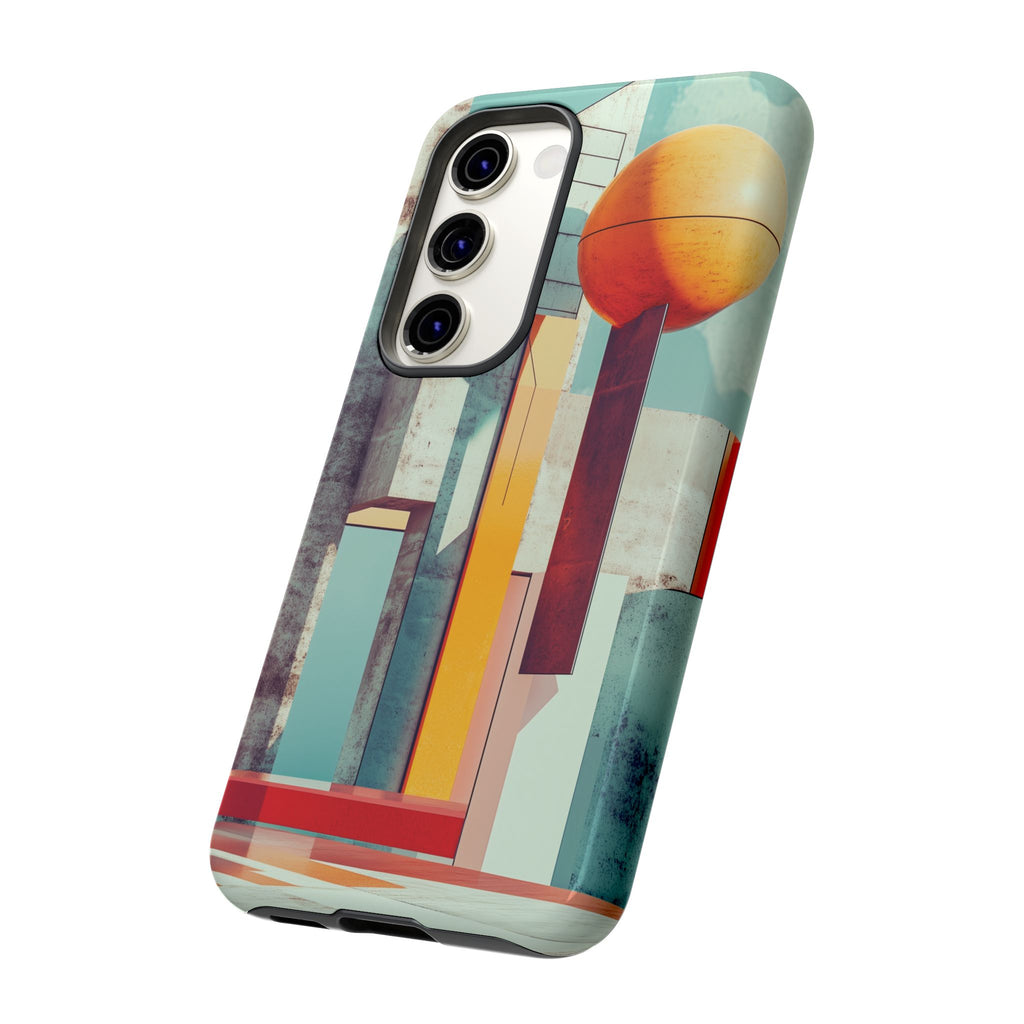 Future City Frank Lloyd Wright Tomorrow Land Usonian Phone Case Geometric Art Deco Marble Gold 13 14 15 16 iPhone Pro Max Galaxy Pixel