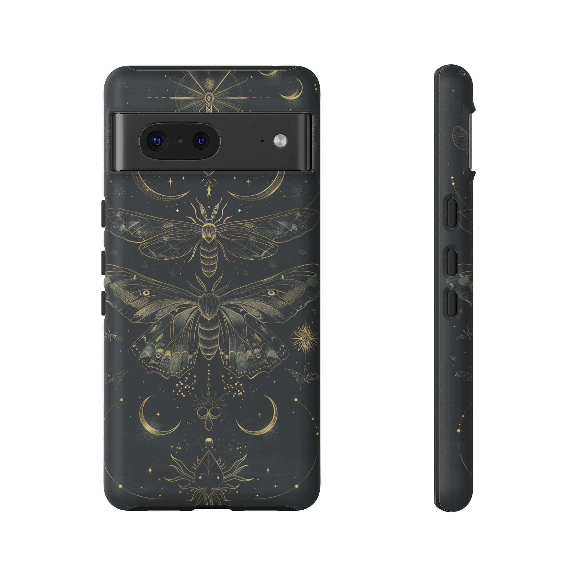 Celestial Dark Academia Phone Case Magical Moth Vintage Witchcraft Cover Esoteric Nature Art iPhone 13 14 15 16 Pro Max Samsung Pixel 8