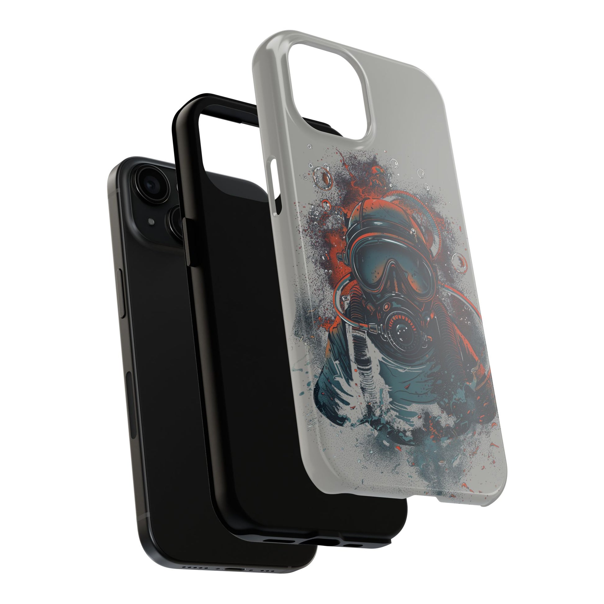 Light Custom iPhone Case, Personalized Phone Case, SCUBA Phone Case, SCUBA Diver Case, Custom Diver Phone Case, Gift for SCUBA Diver