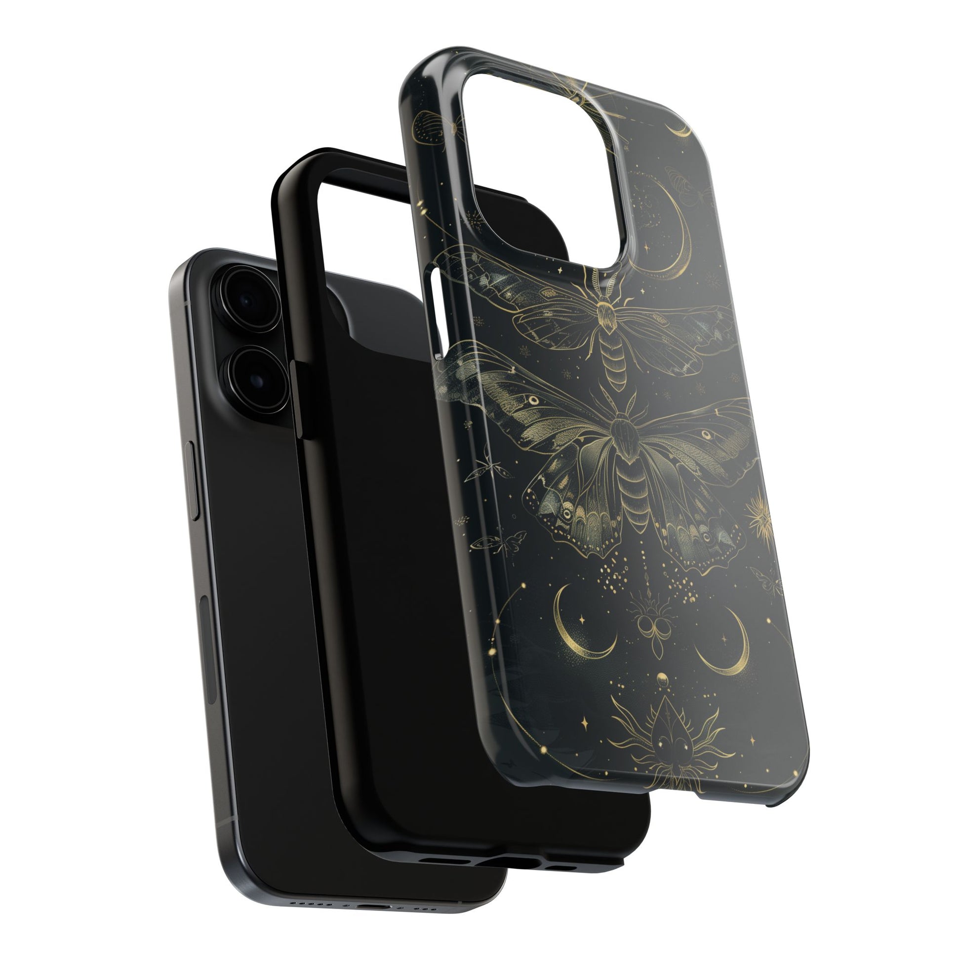 C Dark Academia Mystical Phone Case, Mystical Moth Phone Case, Vintage Magic Witchcraft iPhone Cover, Esoteric Nature Art, iPhone 15 Pro Max