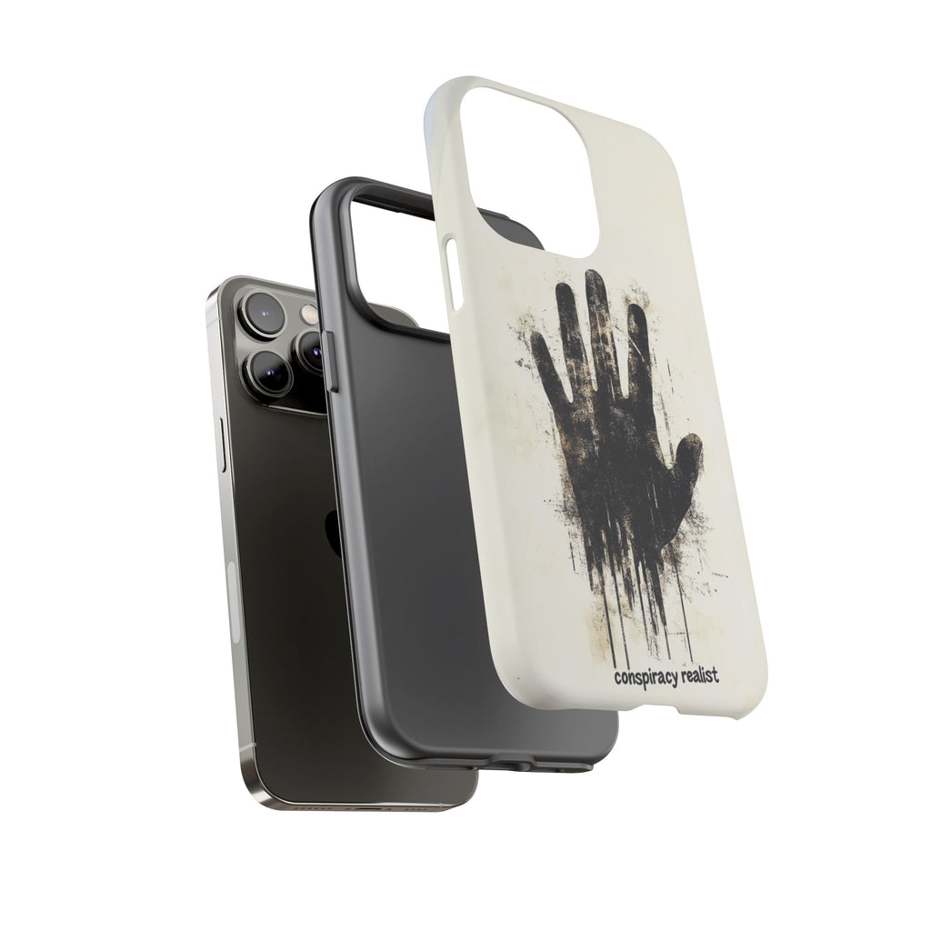 Conspiracy Realist Paranormal Mystery Design X-Files Inspired Ghostly Hand Conspiracy Theory Creepy iPhone 13 14 15 16 Pro Max Galaxy Pixel