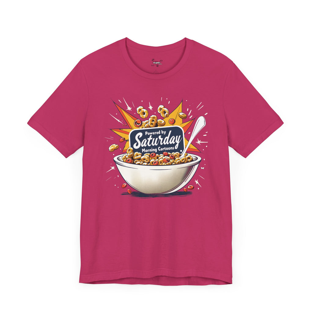 Saturday Morning Cartoons T-shirt, Retro Bowl of Cereal Graphic Tee, Nostalgic Shirt for Cartoon Lovers