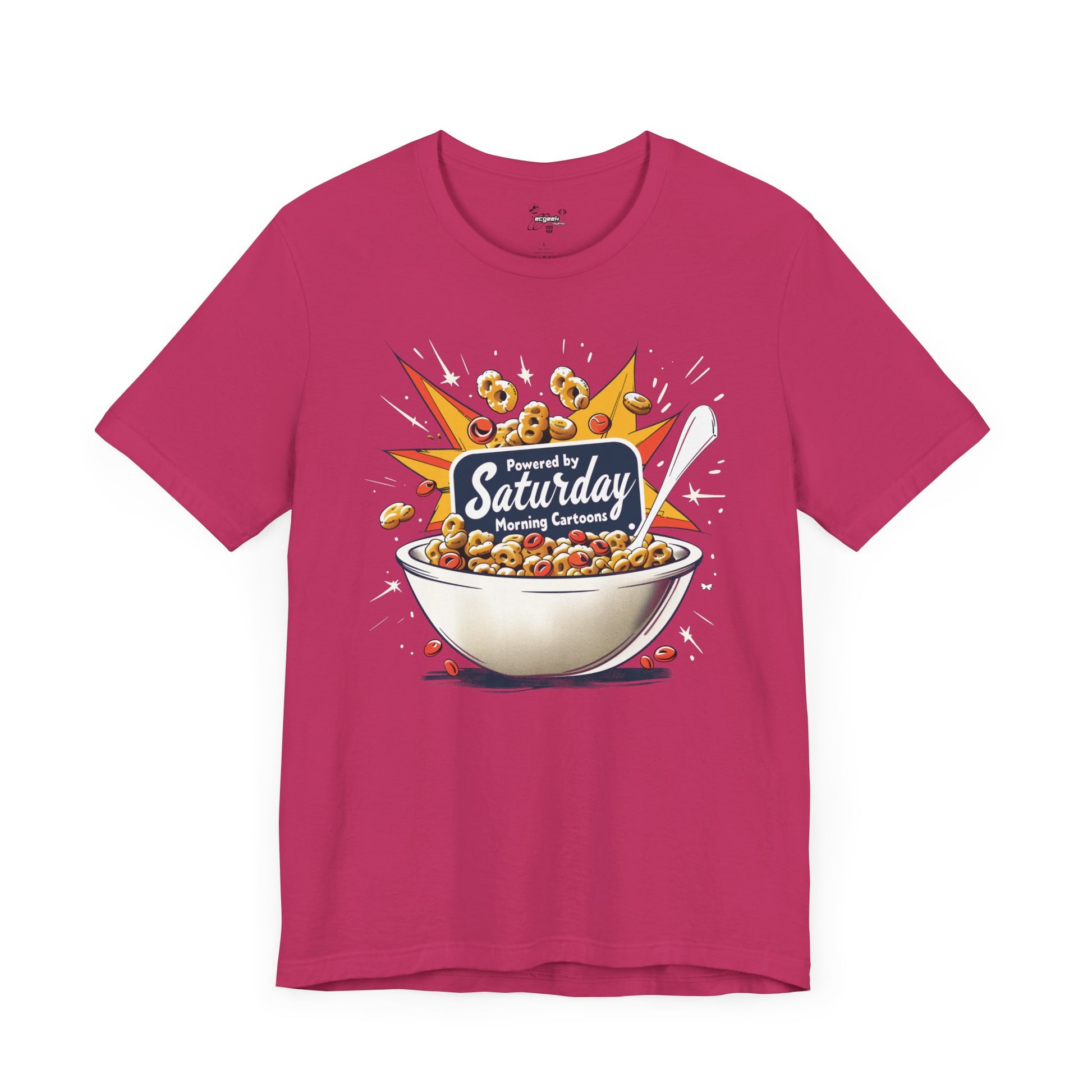 Saturday Morning Cartoons T-shirt, Retro Bowl of Cereal Graphic Tee, Nostalgic Shirt for Cartoon Lovers