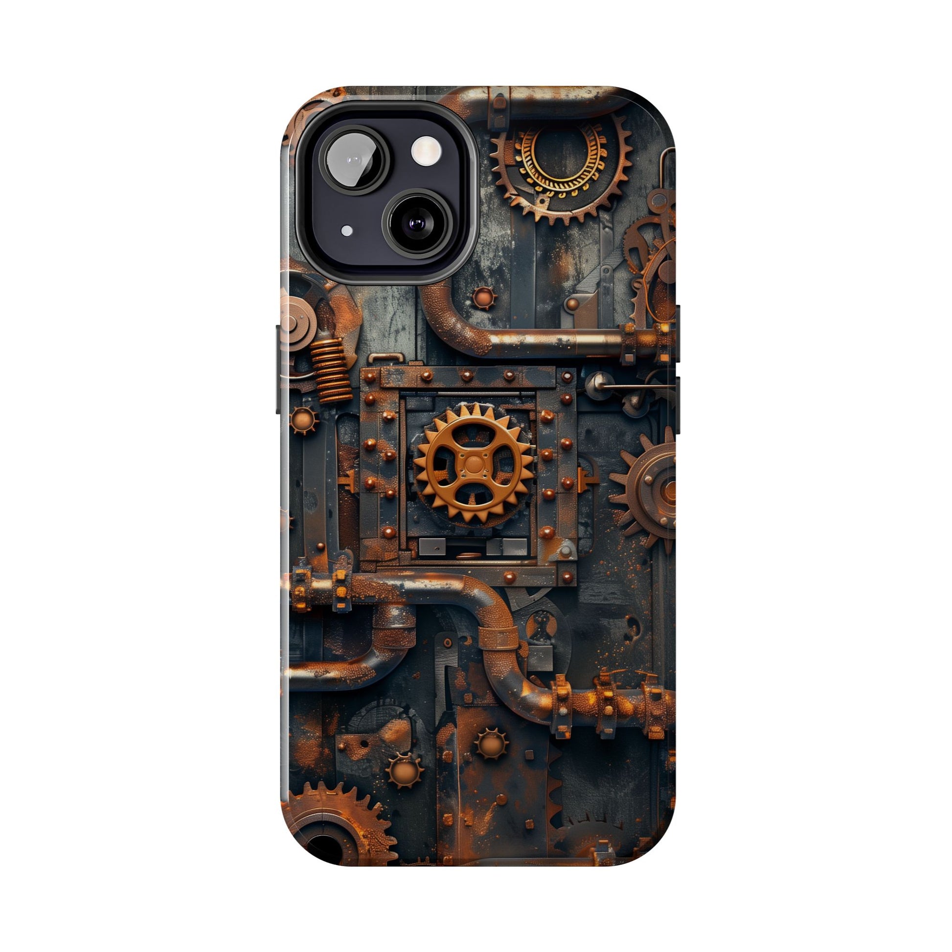 Steampunk Phone Case - Industrial Style Cover with Pipes and Cogs - Unique Steampunk Accessory for Your Phone