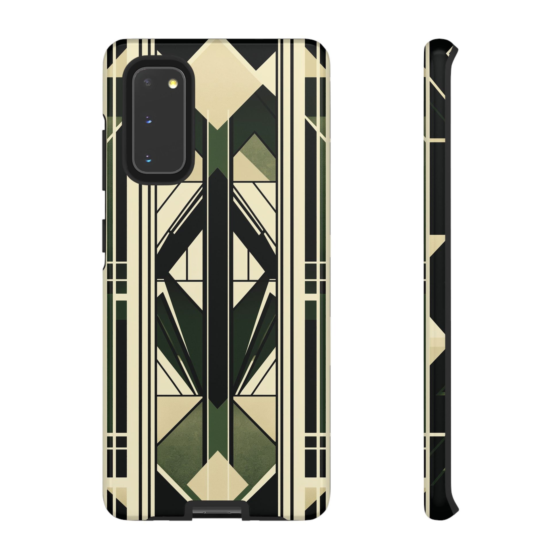 Dark Green Frank Lloyd Wright Inspired Phone Case Geometric Stained Glass Art Deco Marble Gold 13 14 15 16 iPhone Pro Max Galaxy Pixel