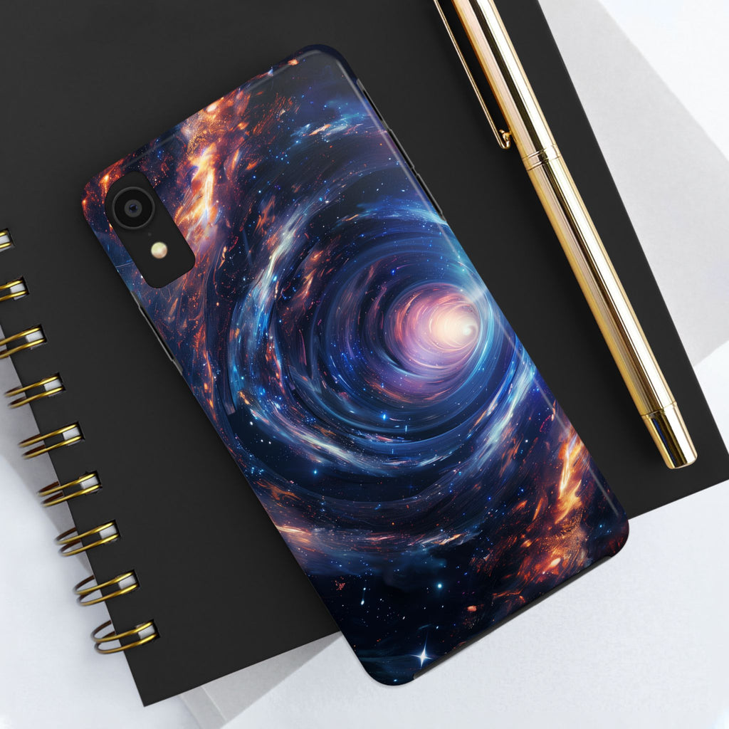Dr Who inspired Phone Case - Space Wormholes Phone Case - Cosmic Galaxy Cover with Futuristic Wormhole Design - Sci-Fi Protective Case