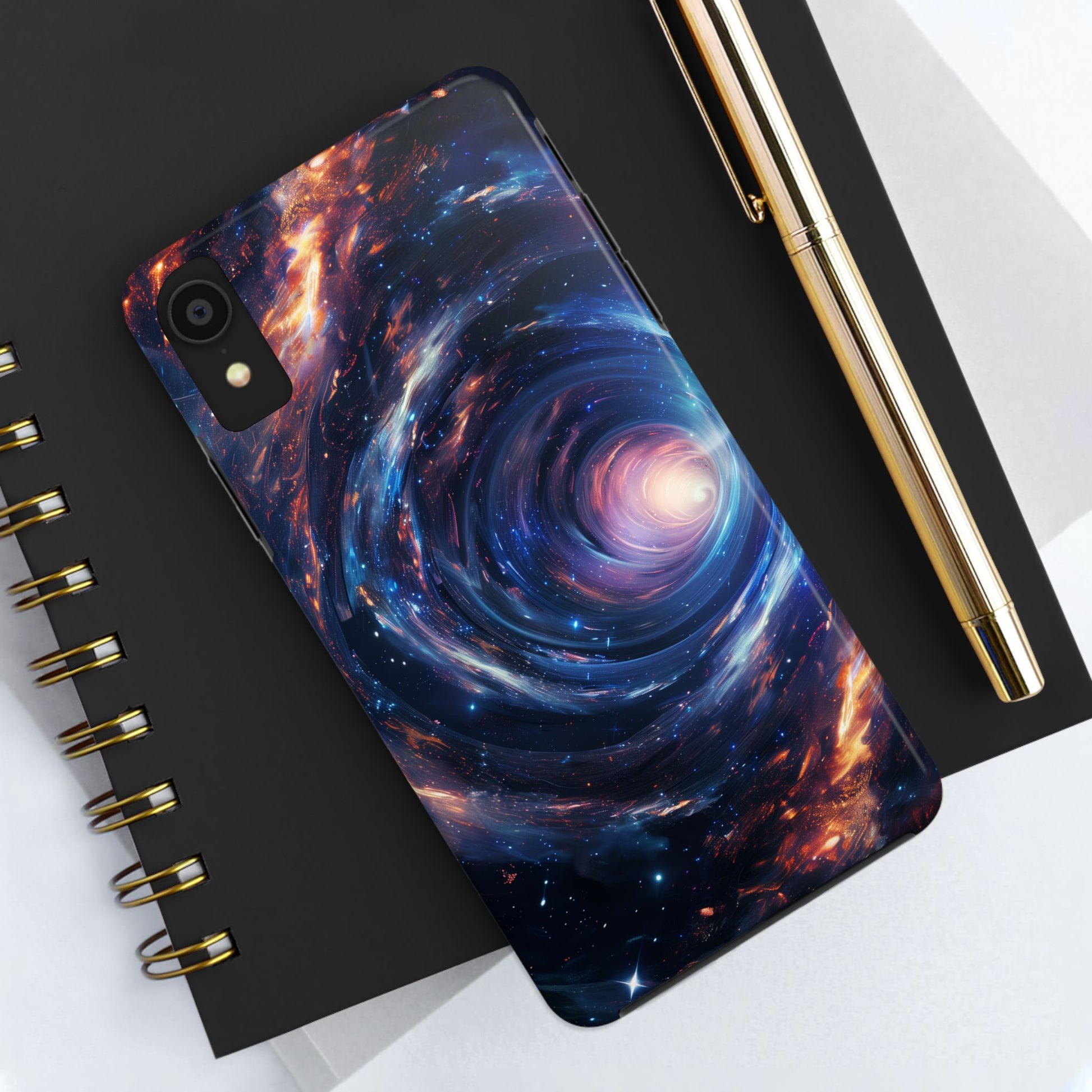Dr Who inspired Phone Case - Space Wormholes Phone Case - Cosmic Galaxy Cover with Futuristic Wormhole Design - Sci-Fi Protective Case