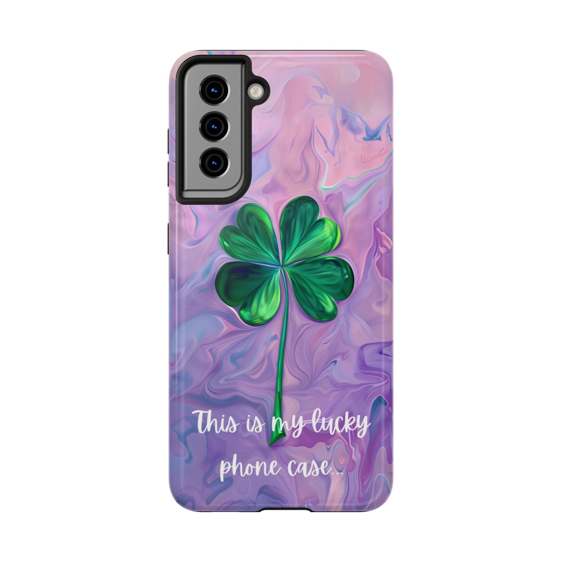 St Patrick's Day Lucky Phone Case Four Leaf Clover Durable Phone Case Good Luck Charm Protective iPhone 13 14 15 16 Pro Max Plus Galaxy