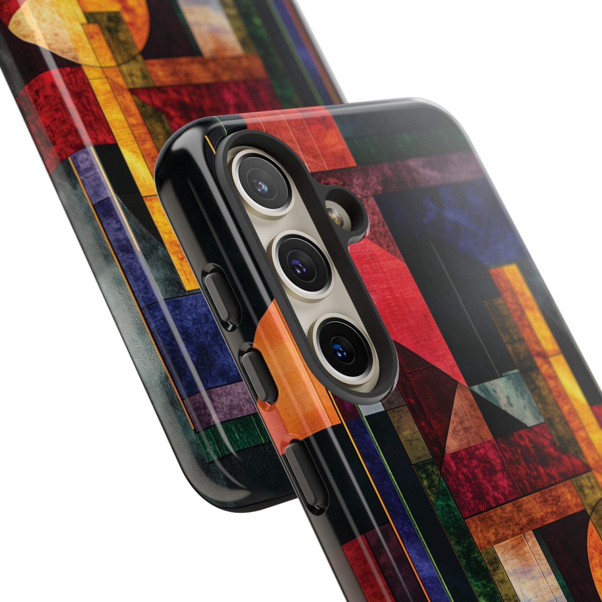 Darker Style Frank Lloyd Wright Usonian Phone Case Geometric Stained Glass Art Deco Marble Gold 13 14 15 16 iPhone Pro Max Galaxy Pixel
