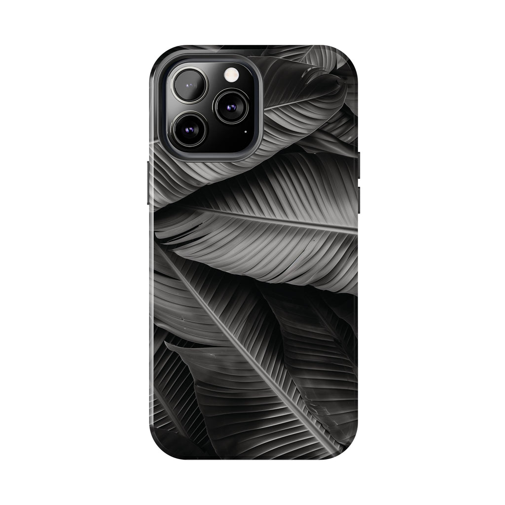Custom Palm Leaf Phone Case, Palm Tree Phone Case, Tropical Leaf Design, Summer iPhone Cover, Black and White iPhone Case, iPhone 15 Pro Max