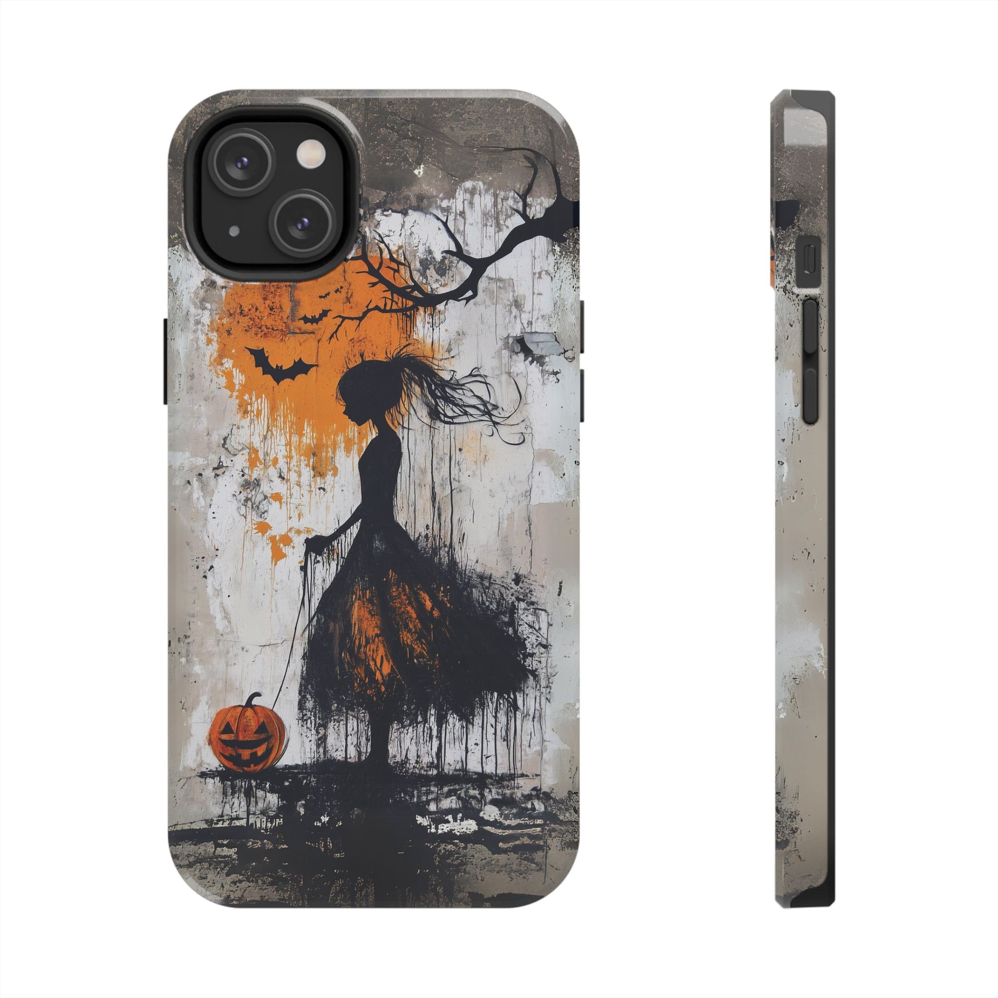 Halloween Gothic Dark Academia Street Art Fall Autumn Girl Urban Graffiti Phone Case Street iPhone 15 Pro Max Samsung Galaxy