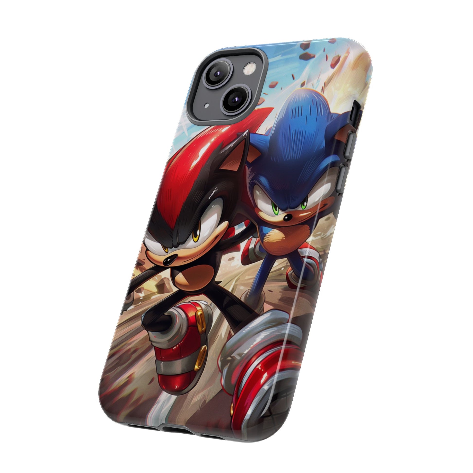 Sonic and Shadow Phone Case, Sonic and Shadow, Tough Android Case, Fun Video Game Phone Case, Retro Game Case, SEGA Video Game Android Case