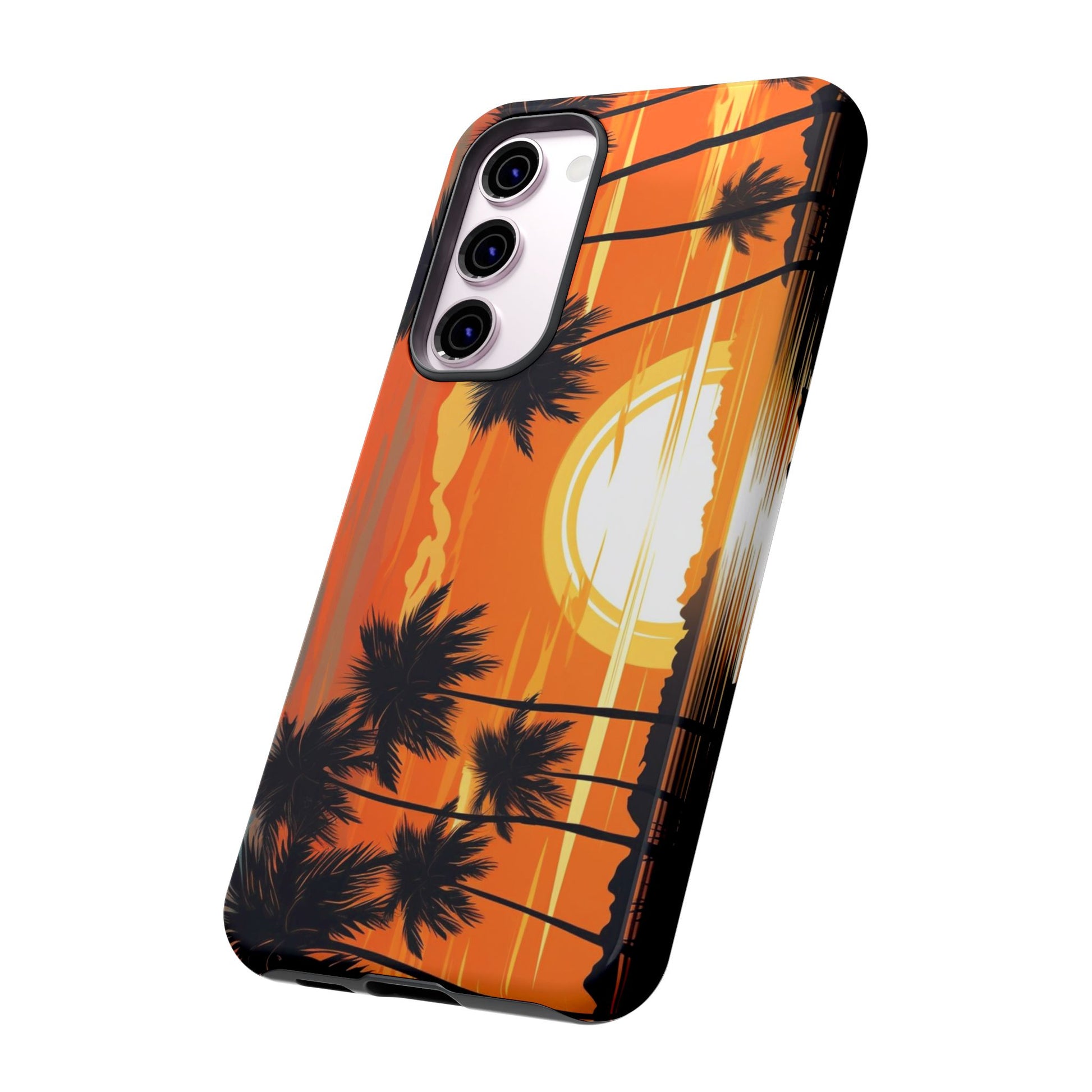 Sunset Palm Trees Tough Phone Cases for iPhone and Android