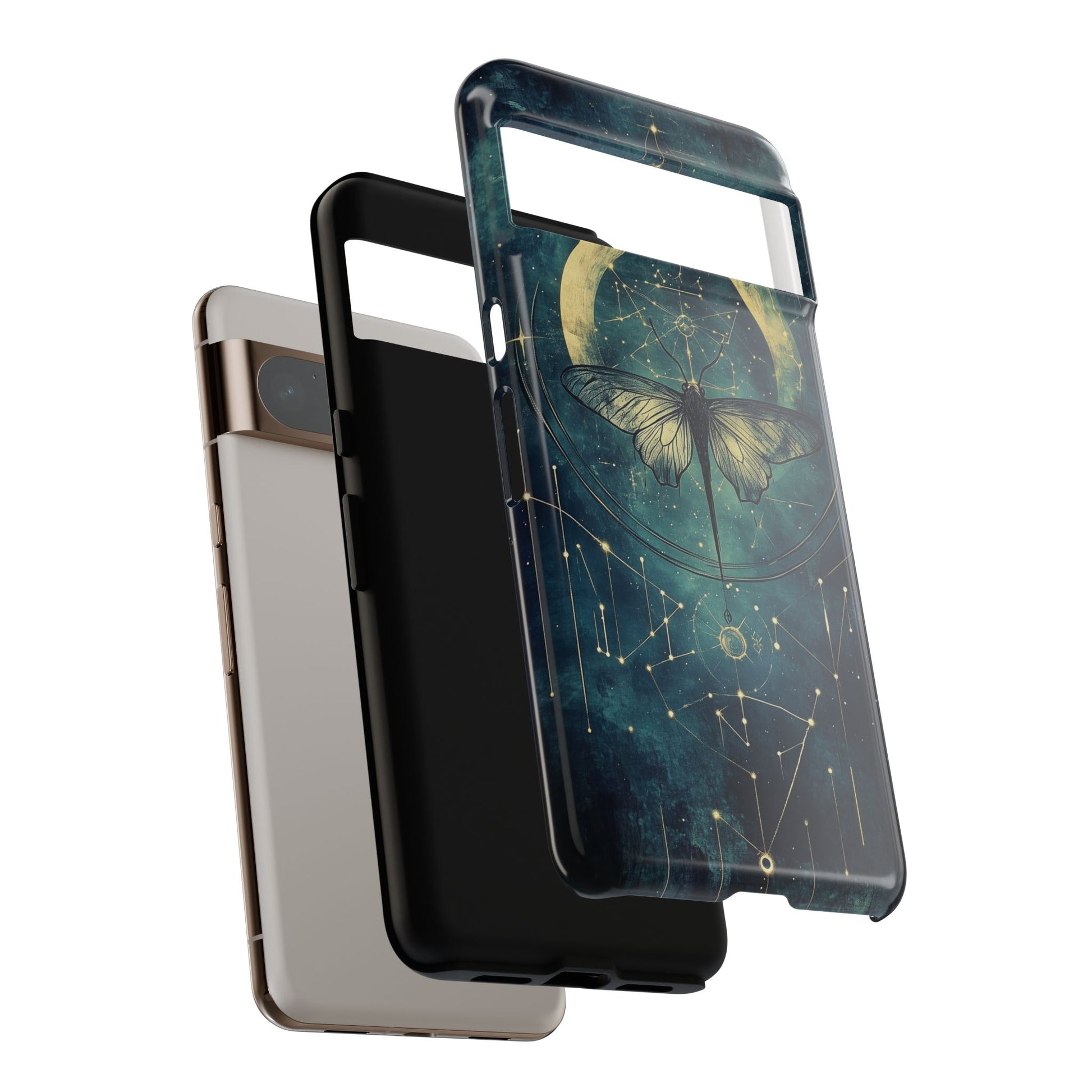 Celestial Dark Academia Phone Case Magical Moth Astrology Witchcraft Esoteric Entomology Nature Art iPhone 13 14 15 16 Pro Max Samsung Pixel