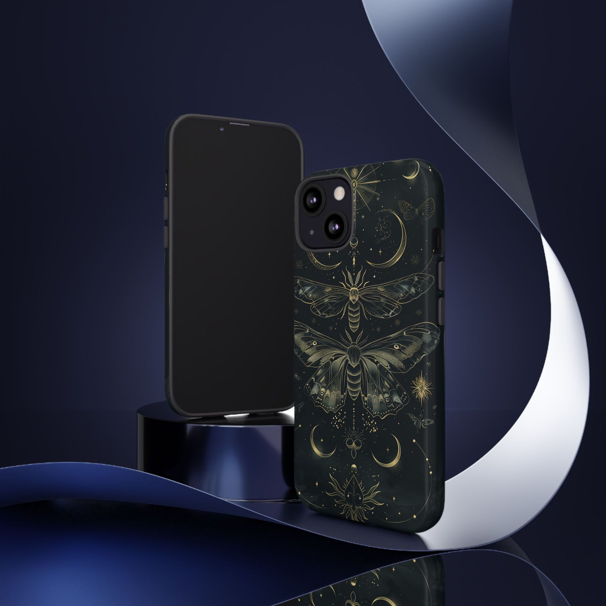 Celestial Dark Academia Phone Case Magical Moth Vintage Witchcraft Cover Esoteric Nature Art iPhone 13 14 15 16 Pro Max Samsung Pixel 8