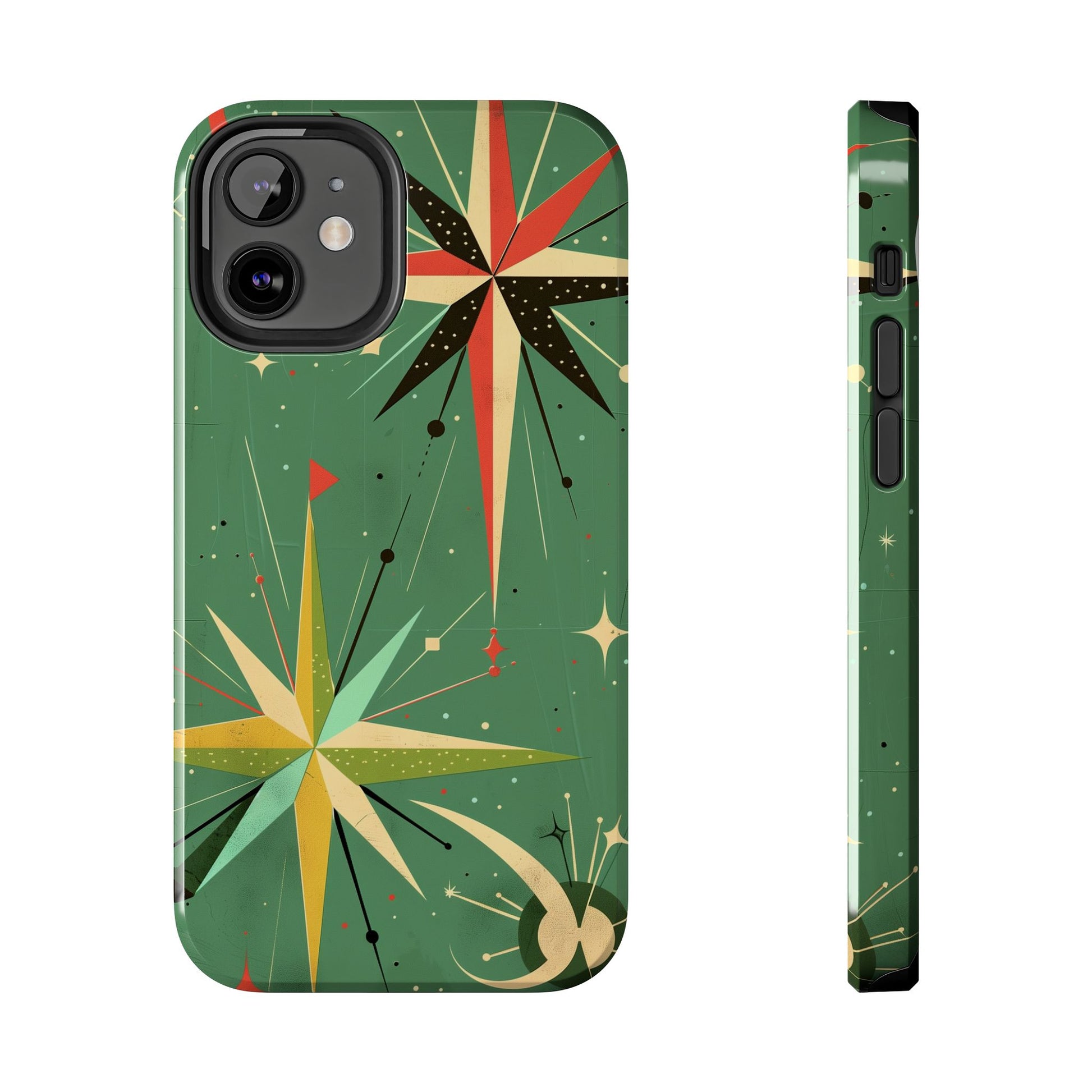 Mid Century Modern Star Design Phone Case, Earth Tone Colors, Retro Style Smartphone Cover, Vintage Phone Case, iPhone 14 Case, Apple iPhone