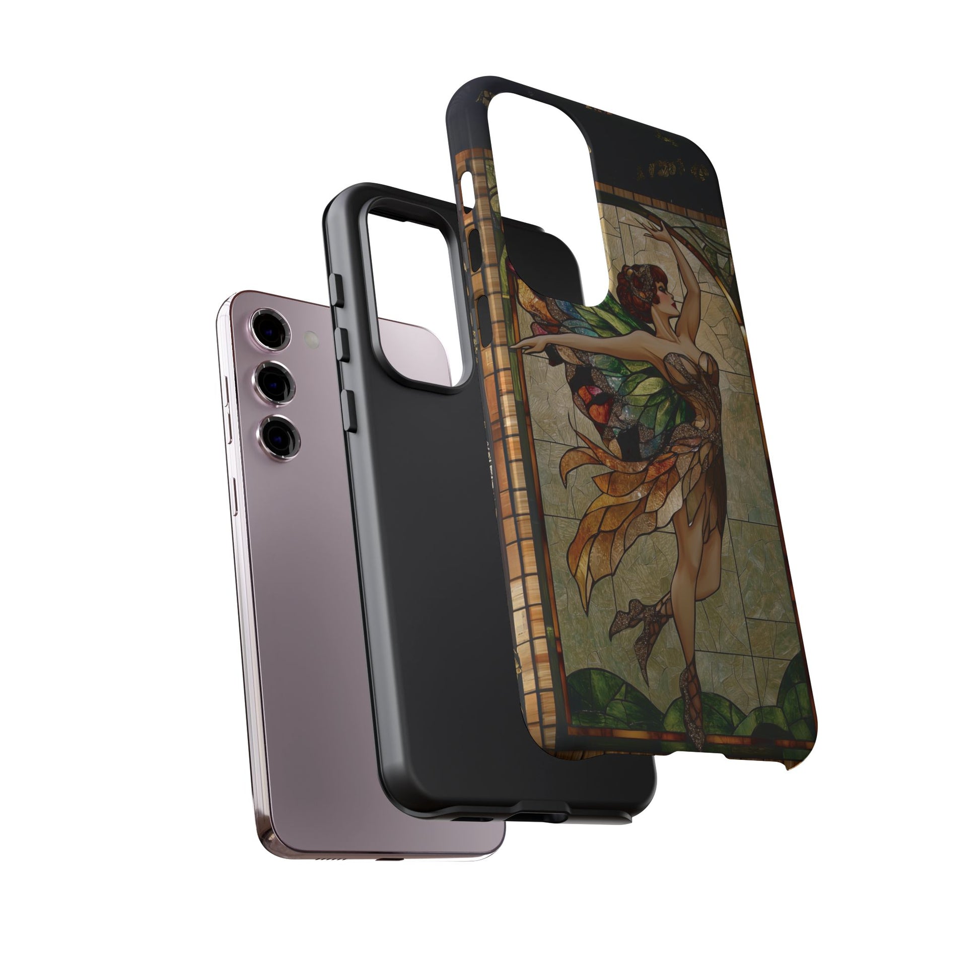 Fairy Phone Case Art Deco Woman Phone Case 1920s Art Nouveau Design in Stained Glass Alphonse Mucha Style Gatsby Style Poster