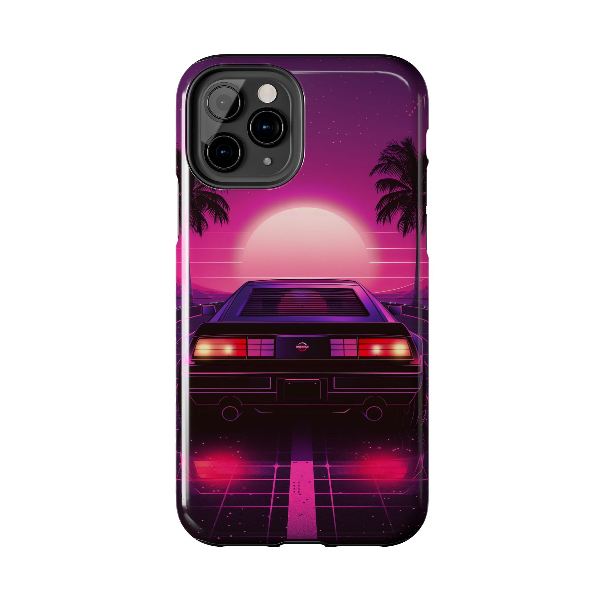 Durable 80s Retro Car Phone Case - Tough Vintage Design - Protective Mobile Cover - Fun Classic Car Accessory