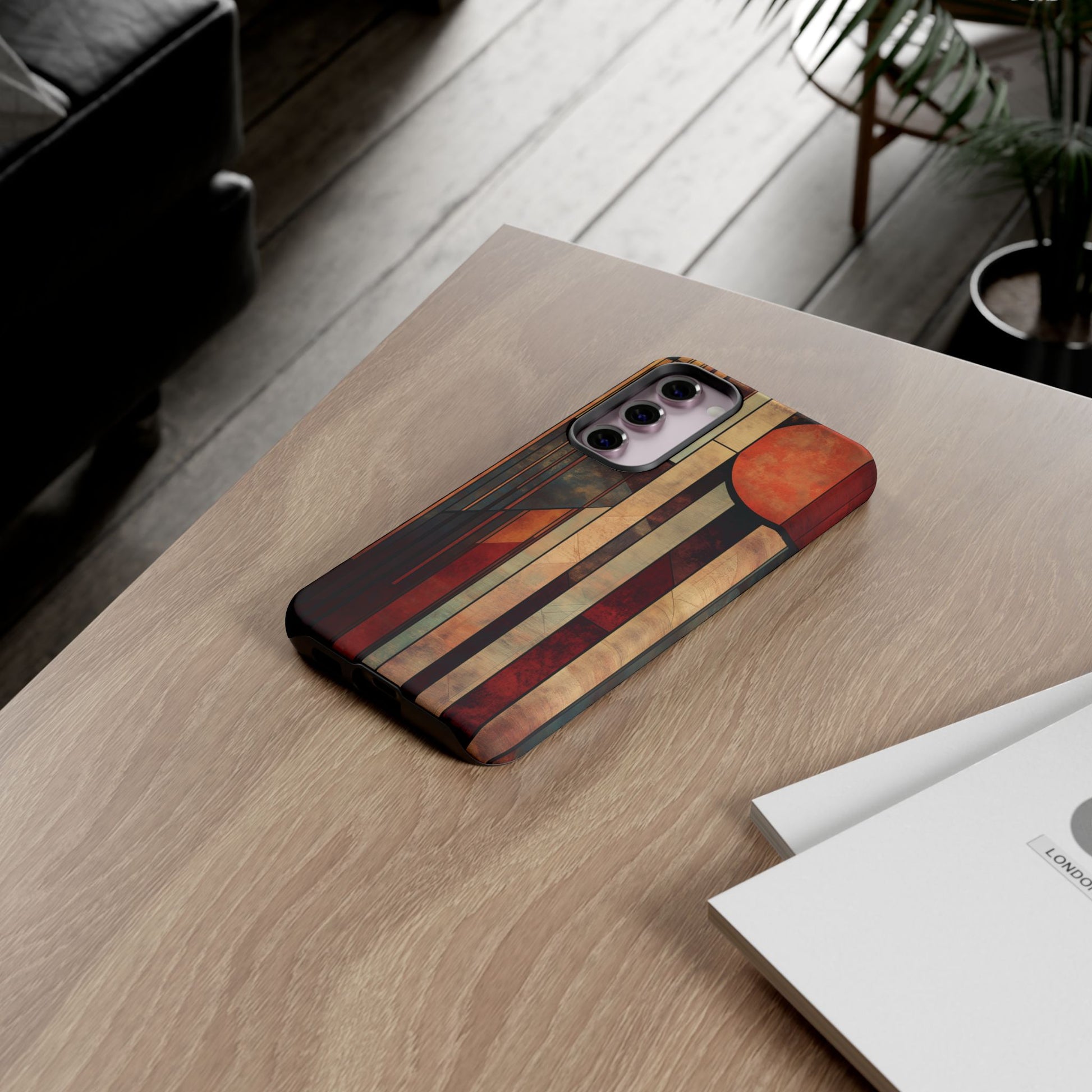 Dark Prairie Frank Lloyd Wright Usonian Phone Case Geometric Stained Glass Art Deco Marble Gold 13 14 15 16 iPhone Pro Max Galaxy Pixel