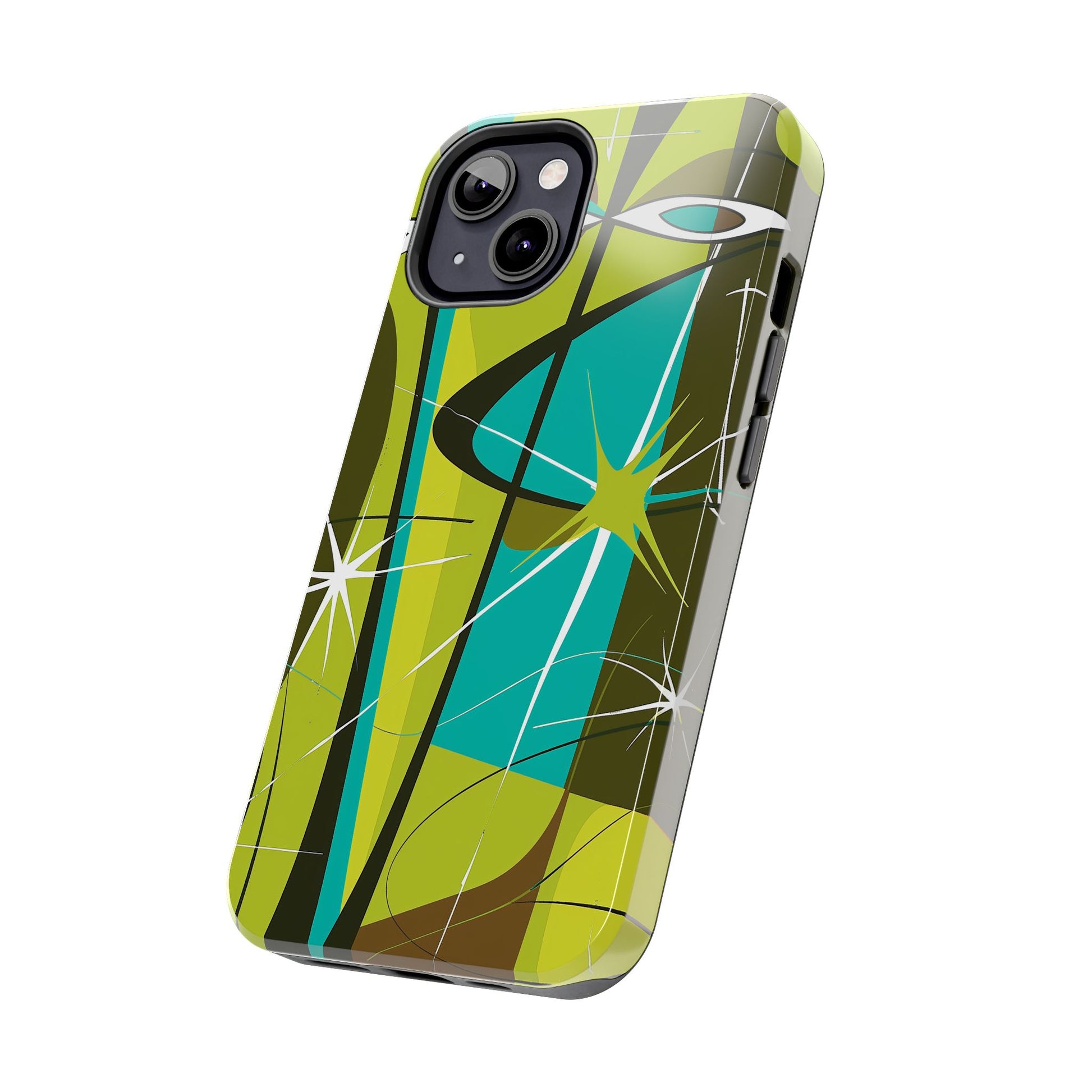 Mid Century Modern Star Design Phone Case, Earth Tone Colors, Retro Style Smartphone Cover, Vintage Phone Case, iPhone 14 Case, Apple iPhone