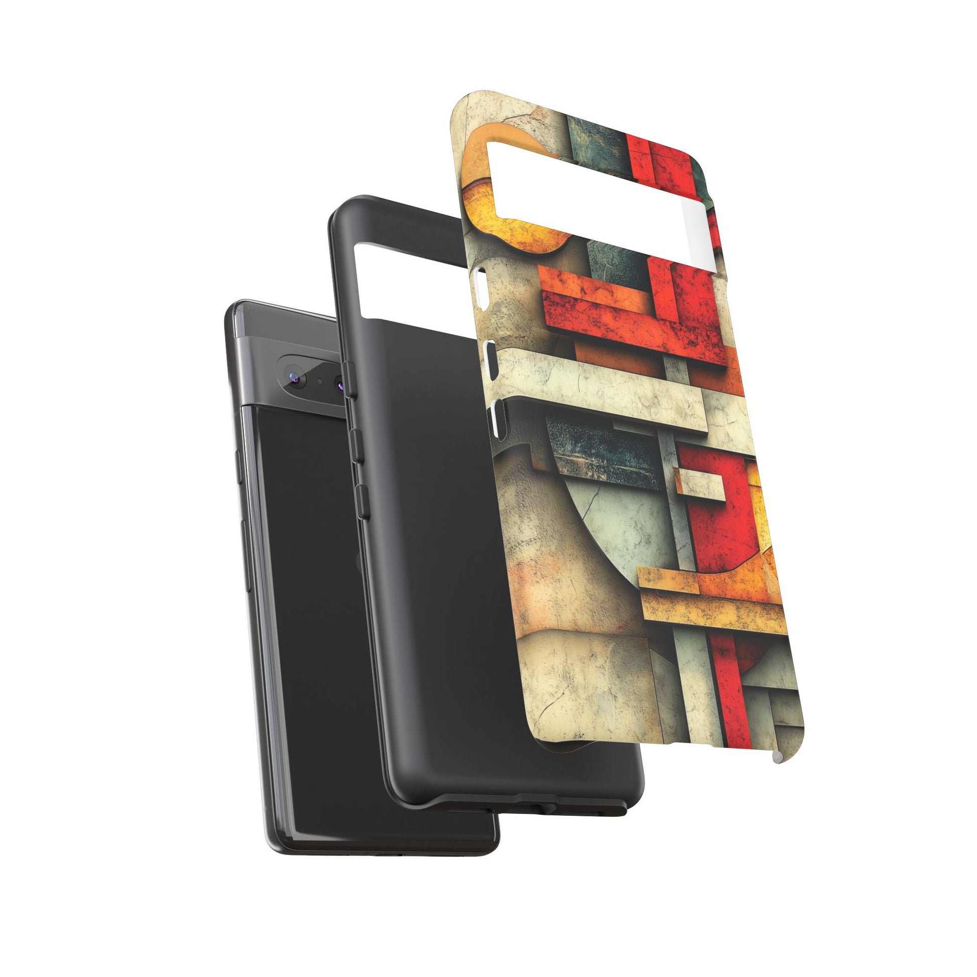 Red Prairie Style Frank Lloyd Wright Usonian Phone Case Geometric Stained Glass Art Deco Marble Gold 13 14 15 16 iPhone Pro Max Galaxy Pixel