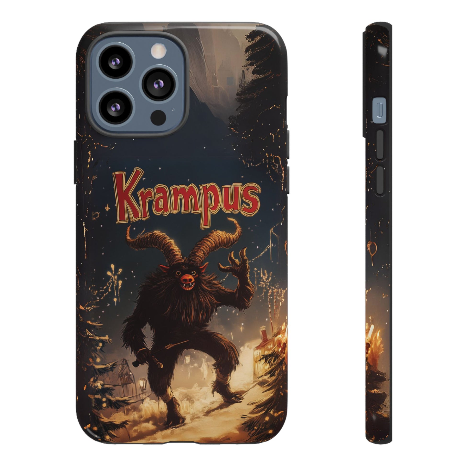Friendly Krampus Christmas Phone Case Gothic Holiday Traditional Design Scary Merry Santa Claus iphone 13 14 15 16 Pro Max Galaxy Pixel
